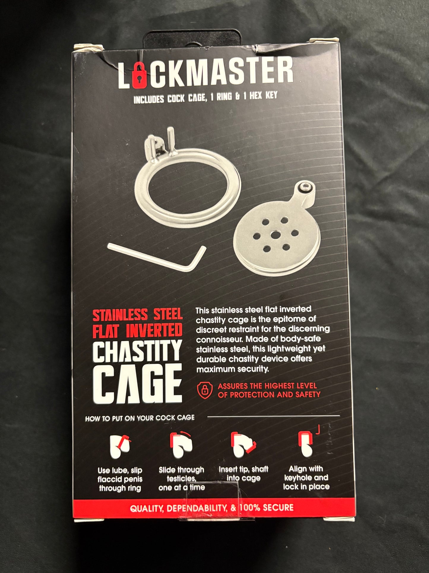 Lockmaster Flat Inverted Chastity Cage Micro