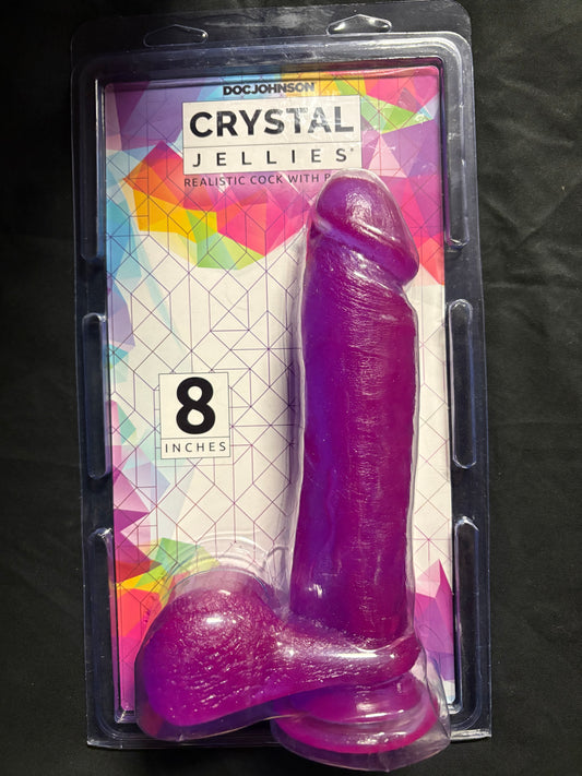 Crystal Jellies 8 Inch Realistic Cock with Balls