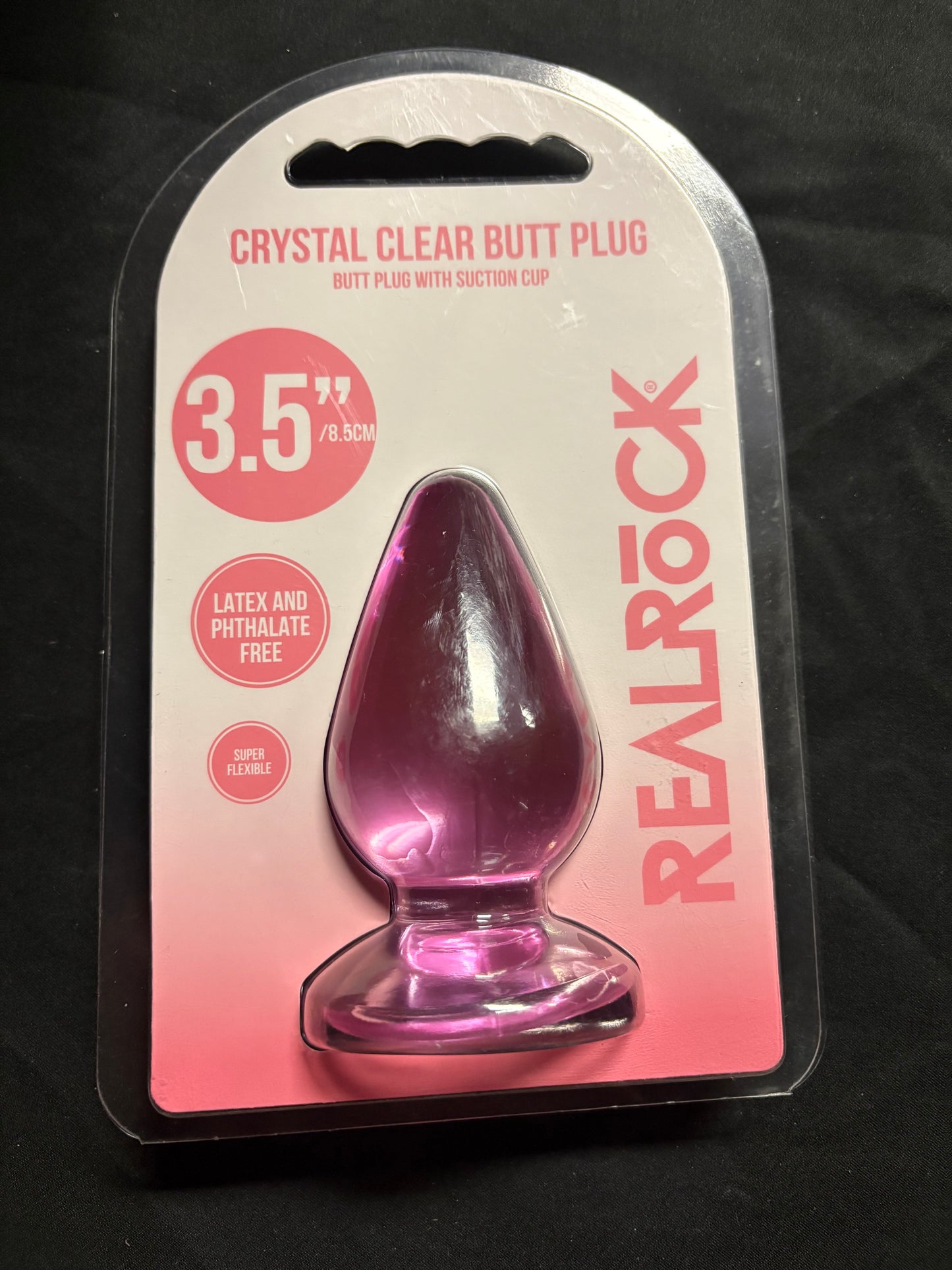 RealRock Crystal Clear Jelly Butt Plug