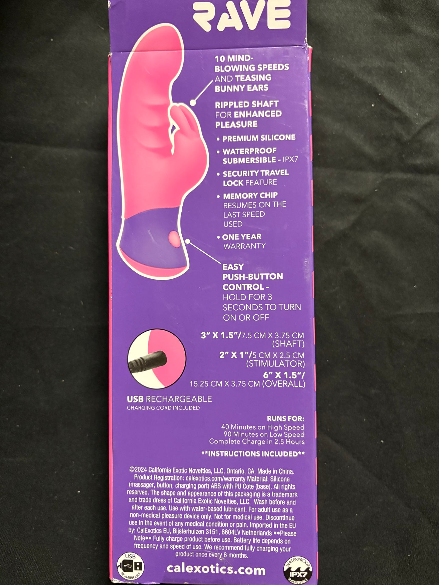 CalExotics Rave Silicone Bunny Rabbit Vibe