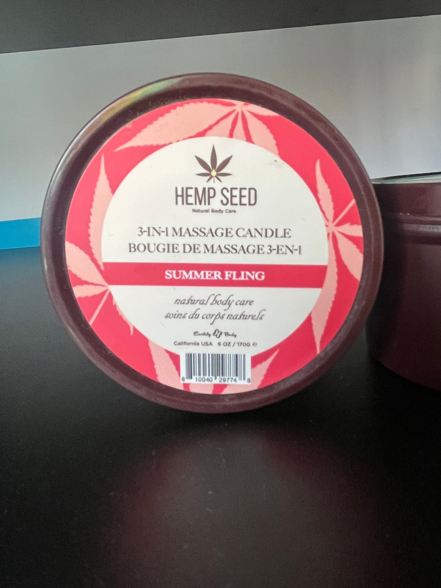 Hemp Seed 3-in-1 Massage Candle -Round Tin