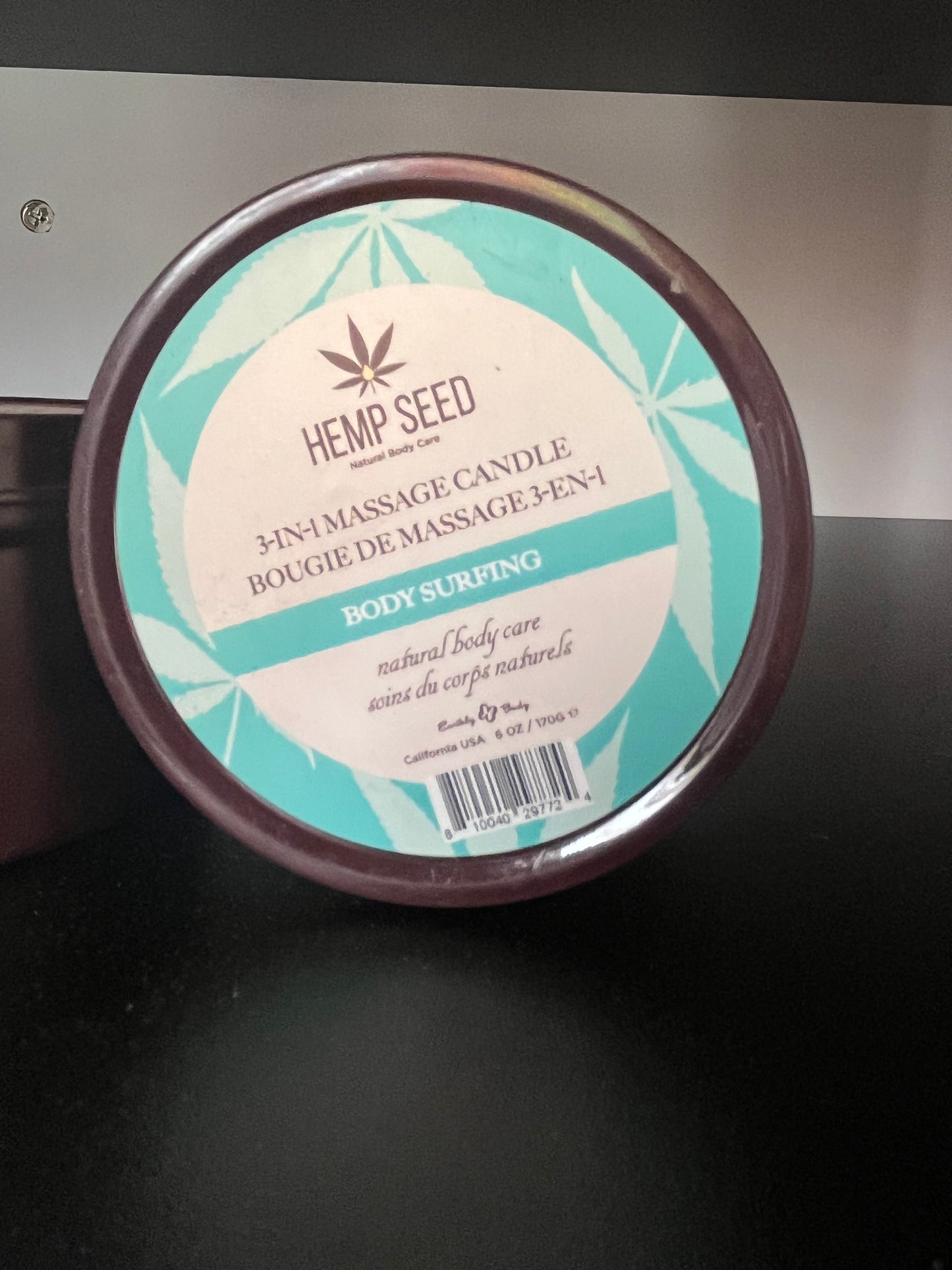 Hemp Seed 3-in-1 Massage Candle -Round Tin