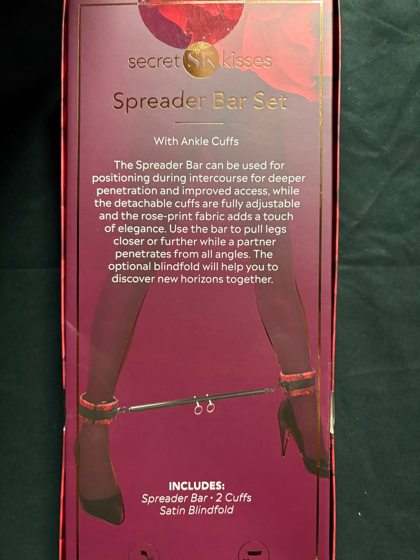 Secret Kisses Rosegasm Ankle Spreader Bar