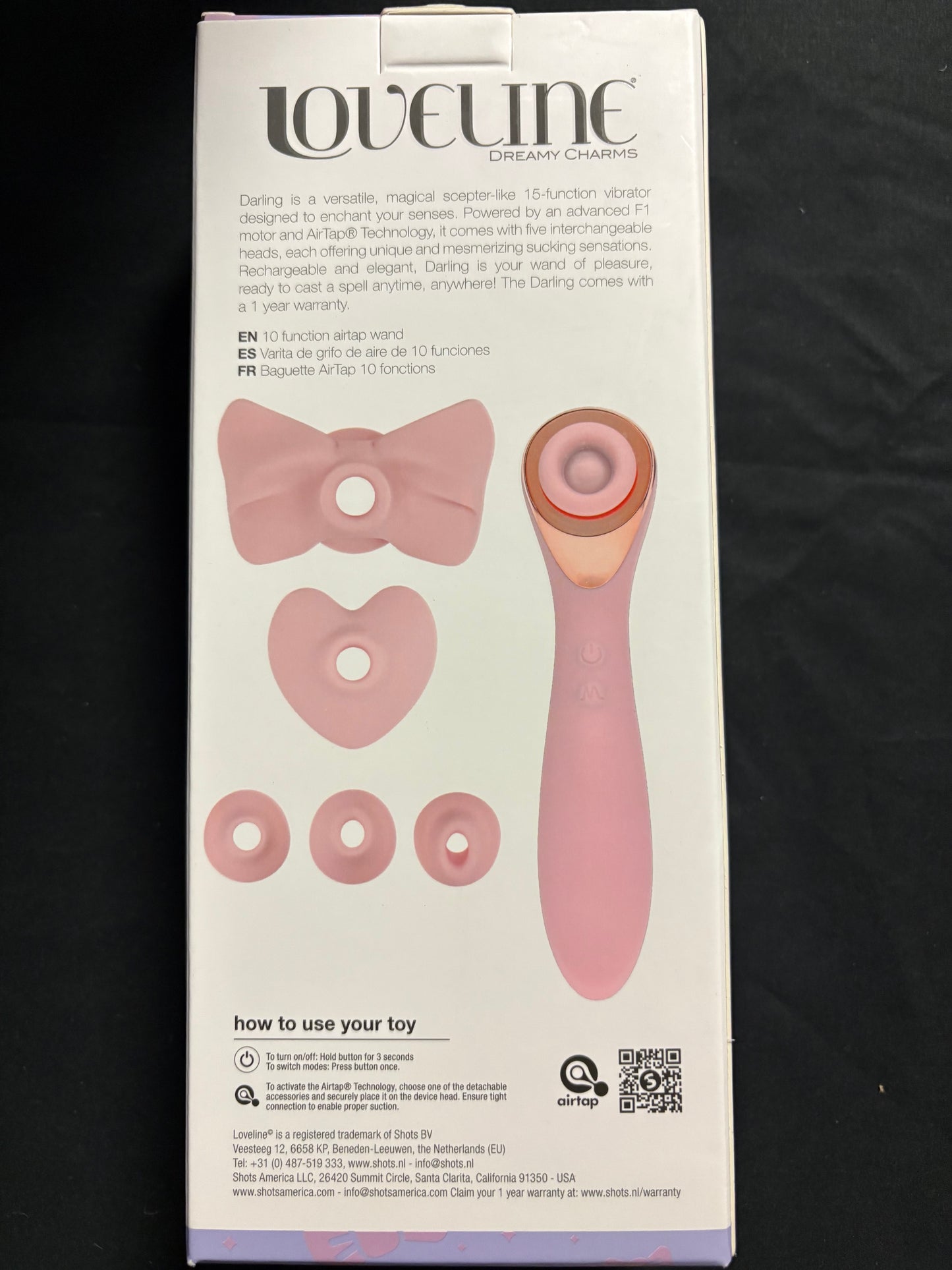 Loveline Darling Interchangeable AirTap Wand Vibe
