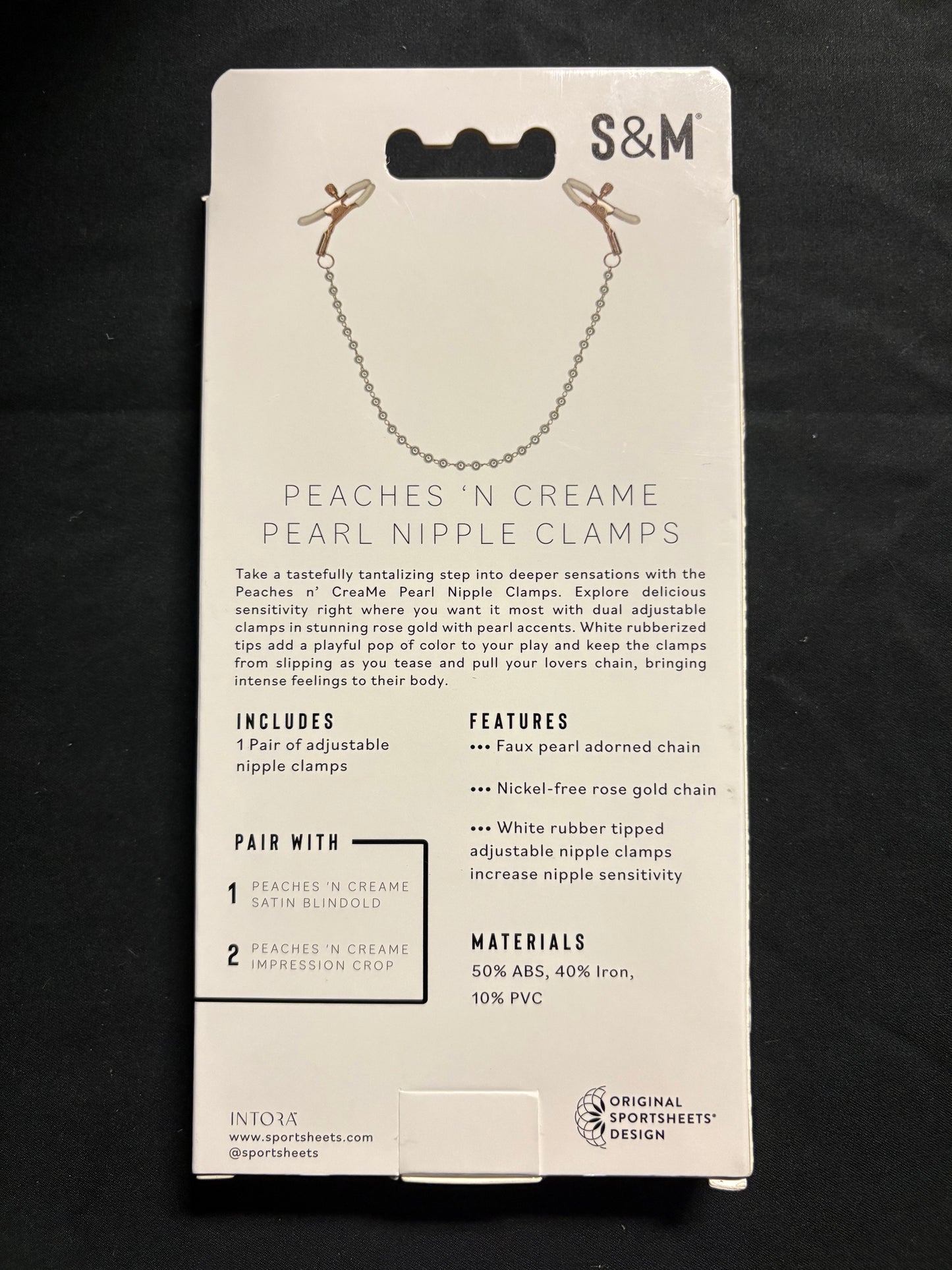 S&M Peaches 'n CreaMe Pearl Nipple Clamps