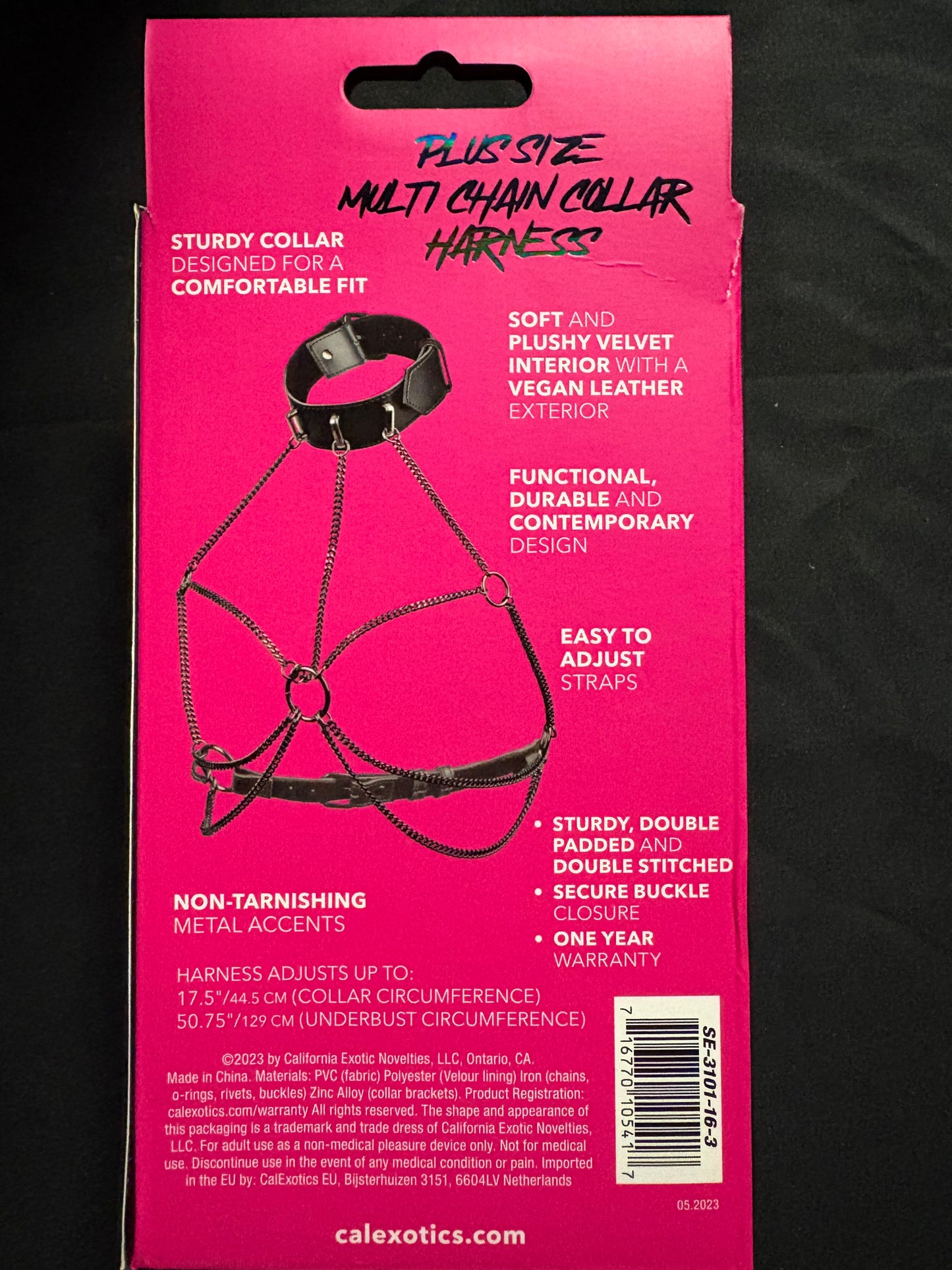 Calexotics Euphoria Multi Chain Collar Harness in OSXL