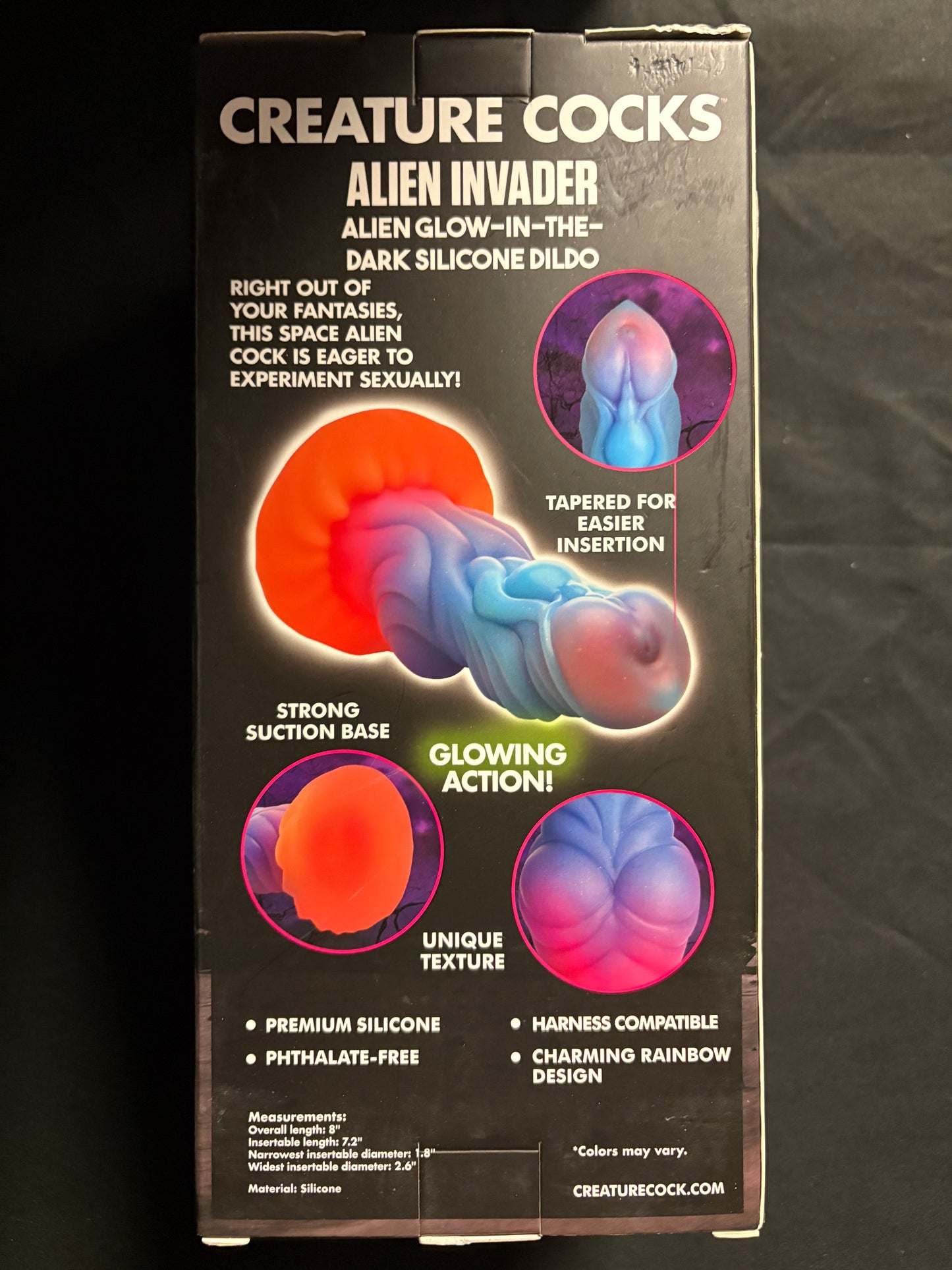 Creature Cocks Alien Invader Glow-in-the-Dark Dildo