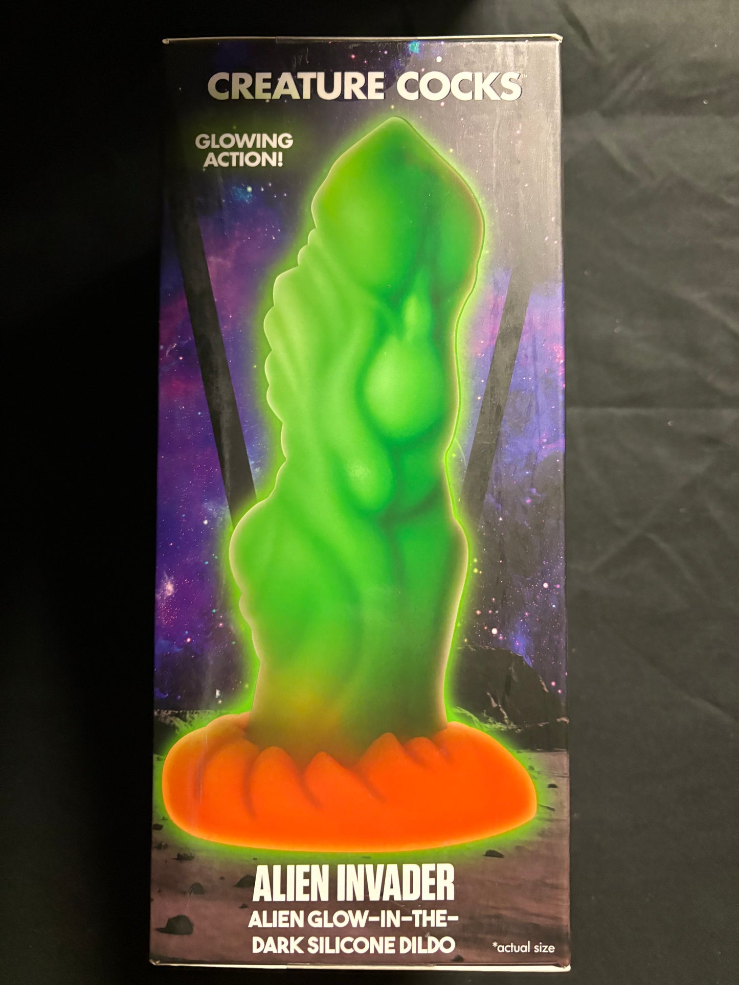 Creature Cocks Alien Invader Glow-in-the-Dark Dildo