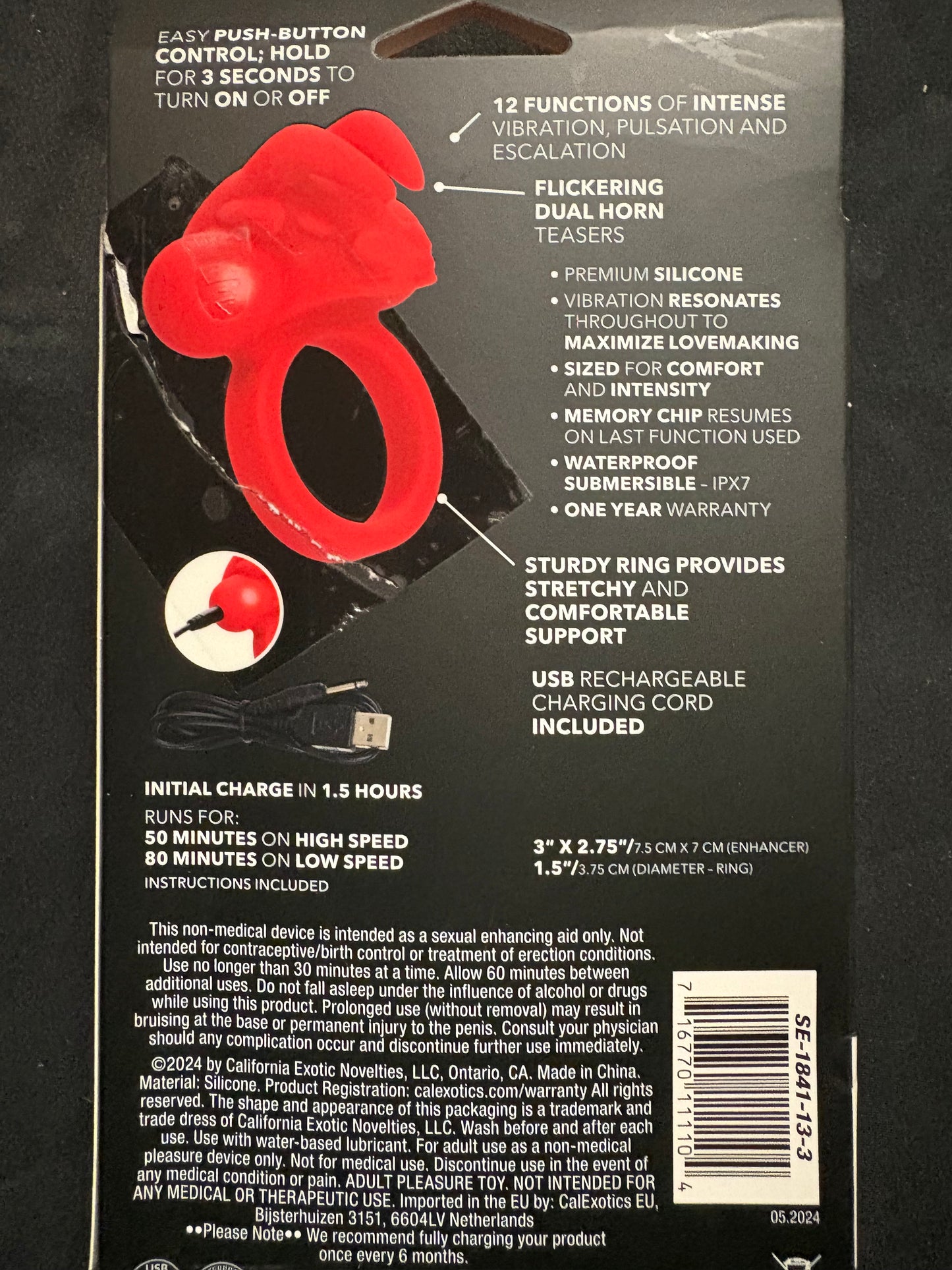 CalExotics The Matador Vibrating Ring