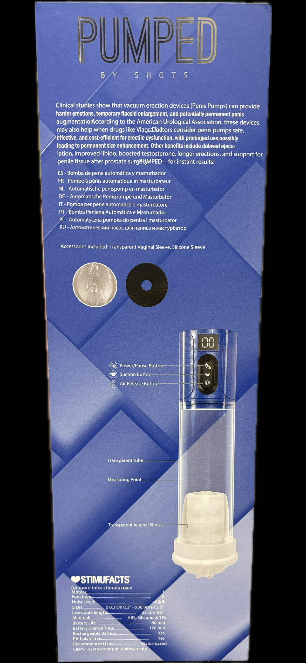 Pumped Hyperlift Penis Pump with Stroker Sleeve