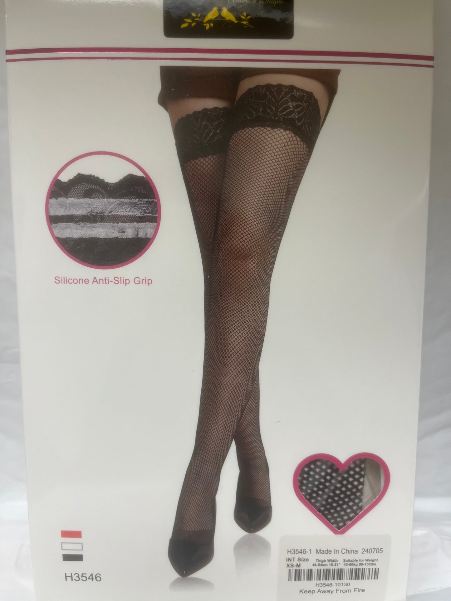 Anti Slip Silicone Grip Fishnet Thighs H3546