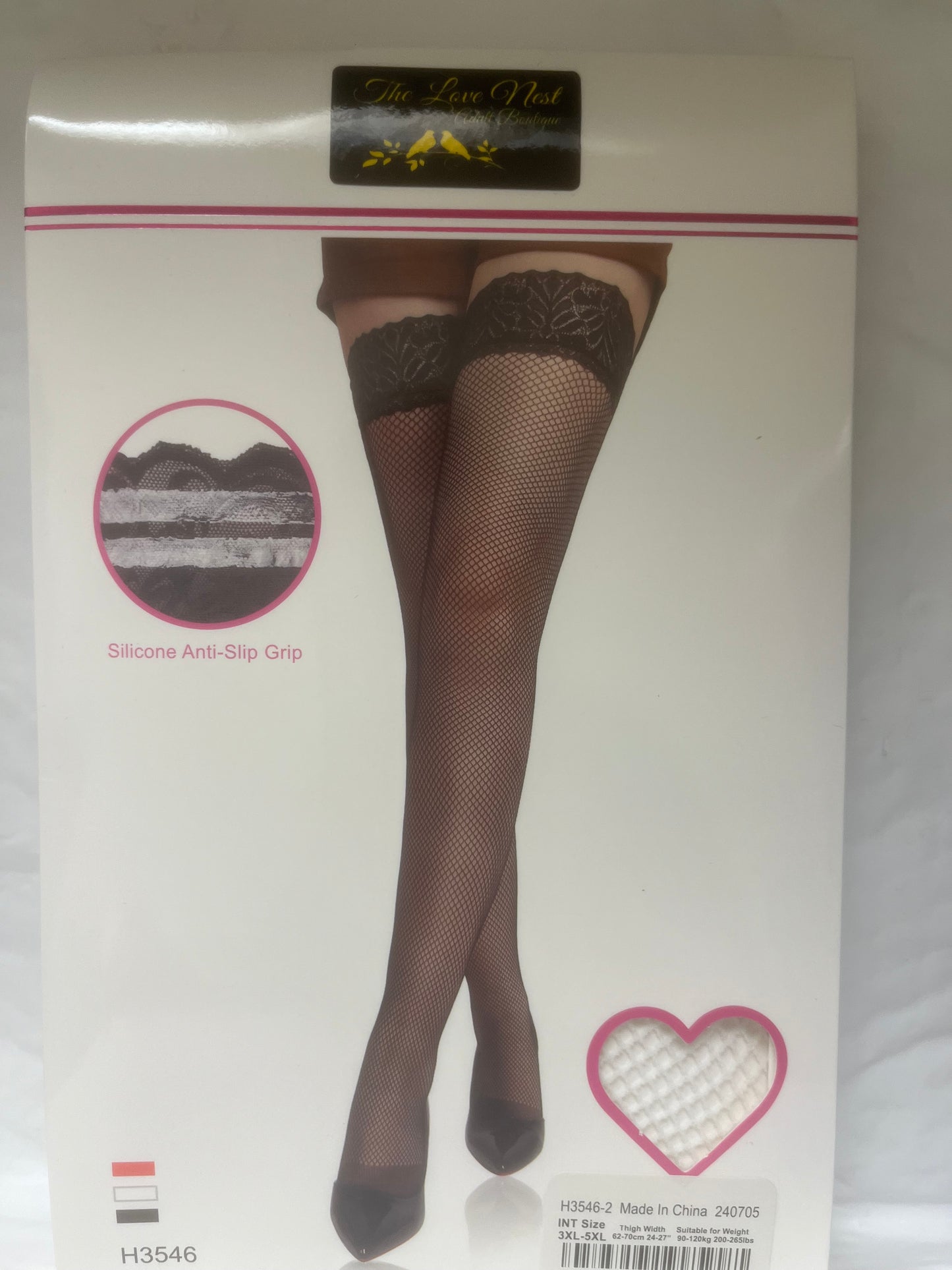 Anti Slip Silicone Grip Fishnet Thighs H3546