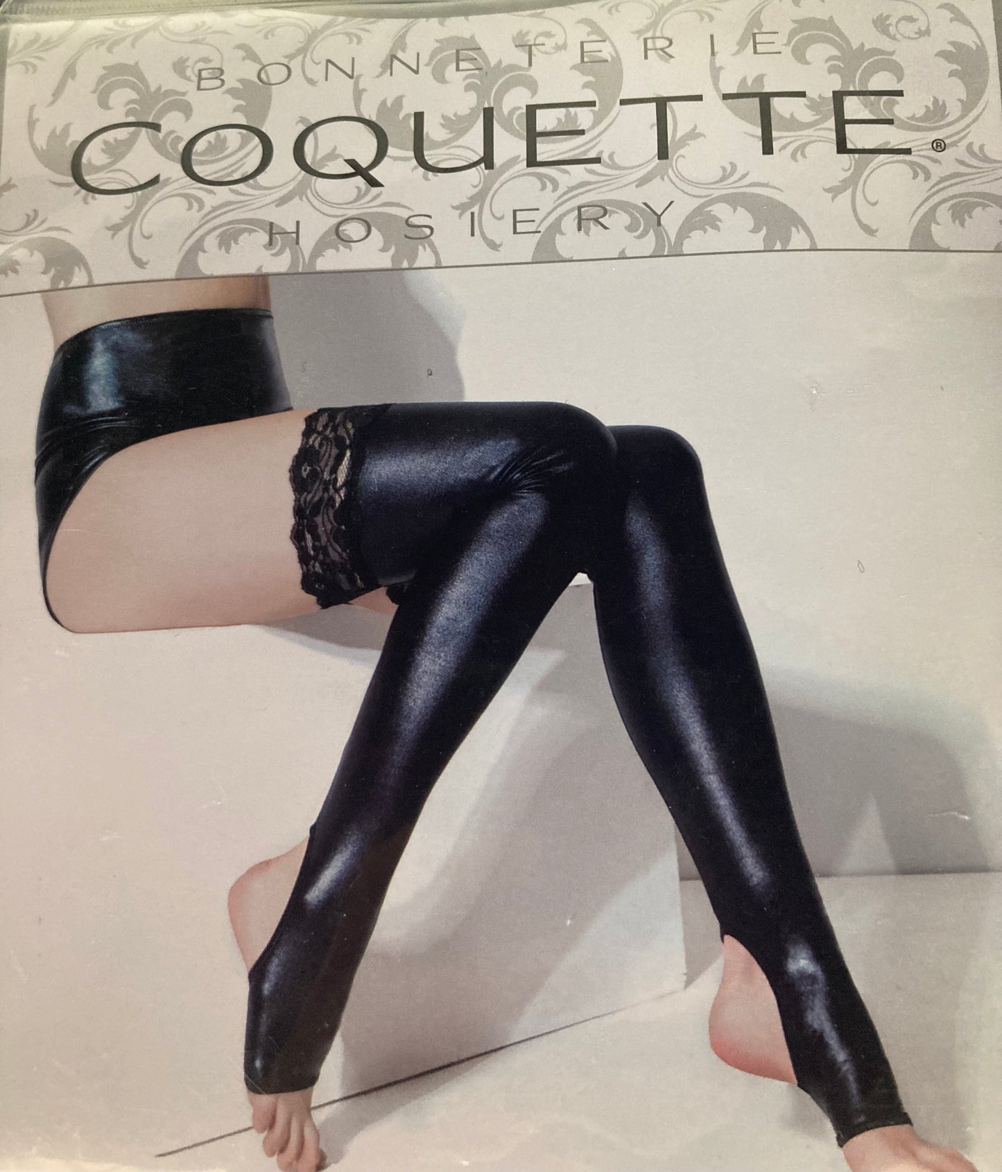 Coquette Wet Look Stockings D1729