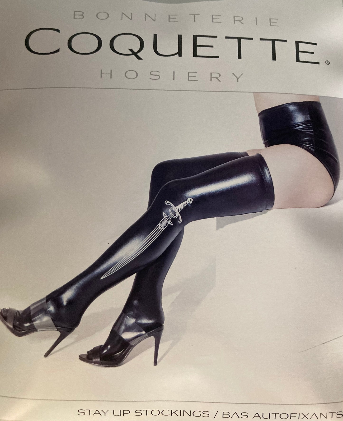 Coquette Wet Look Stocking w Dagger 20216
