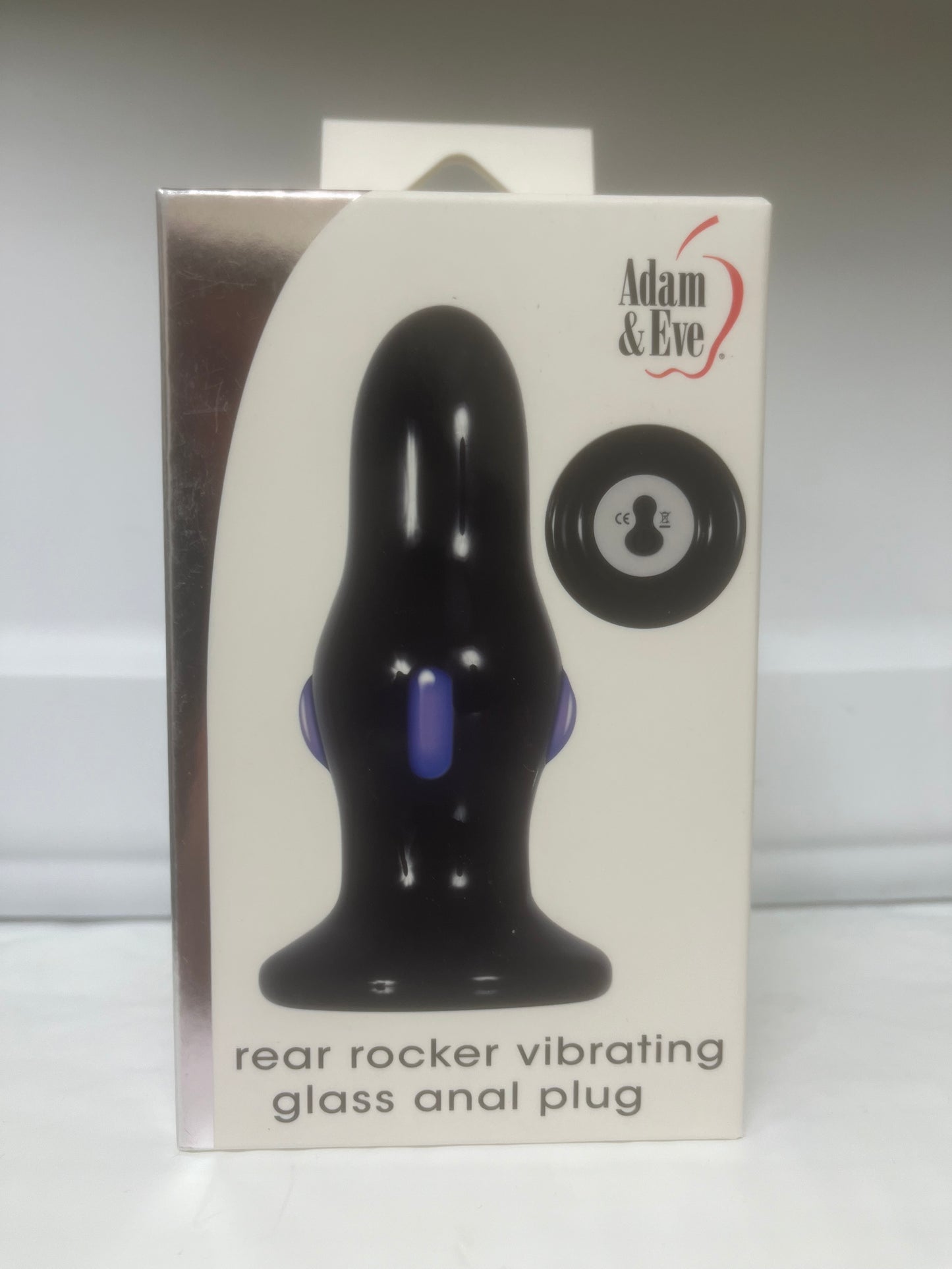 Adam & Eve Rear Rocker Vibrating Glass Anal Plug