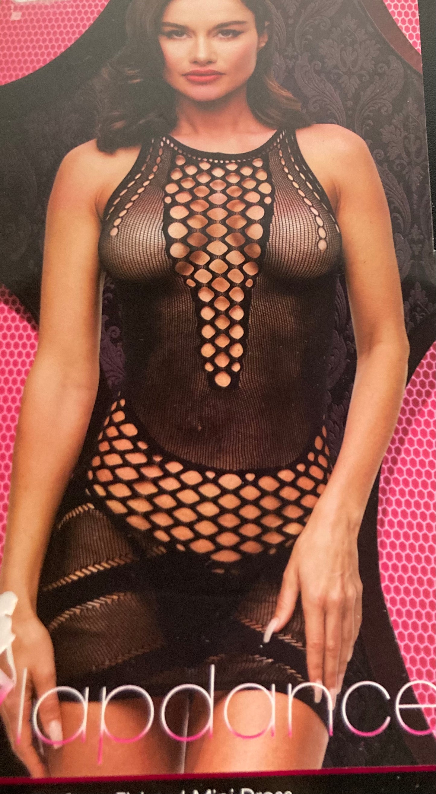 Lapdance Sexy Fishnet Mini Dress
