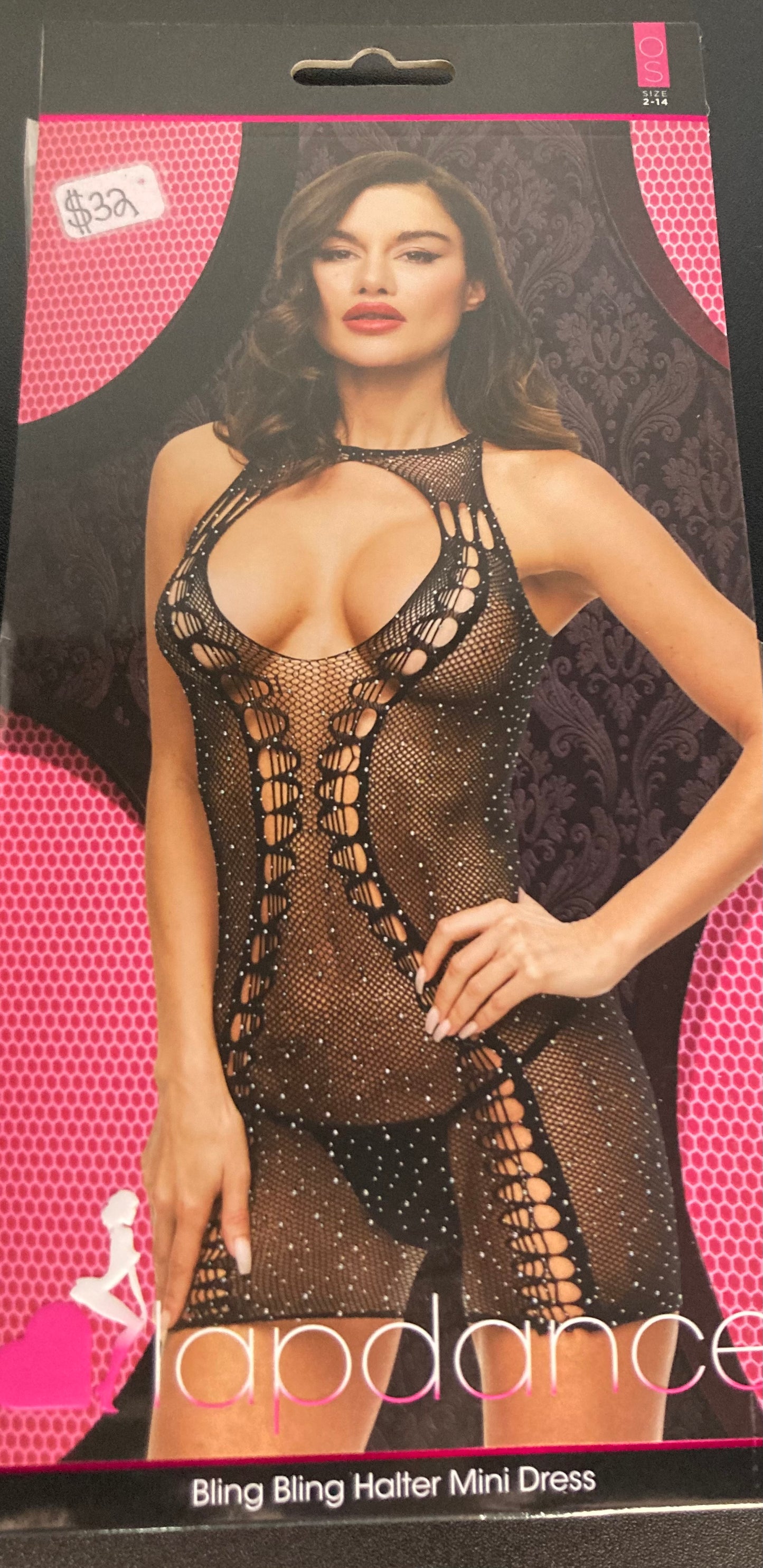 Lapdance Bling Bling Halter Mini Dress