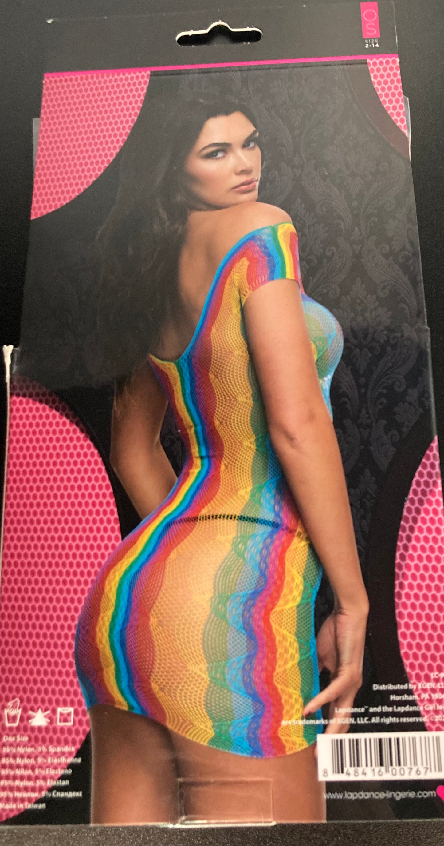 Lapdance Jaquard Rainbow Mini Dress