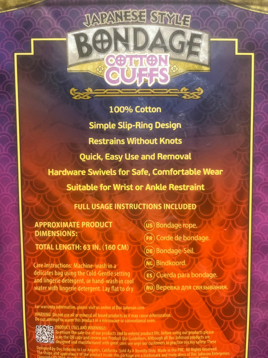 Doc Johnson Cotton Wrist or Ankle Cuffs