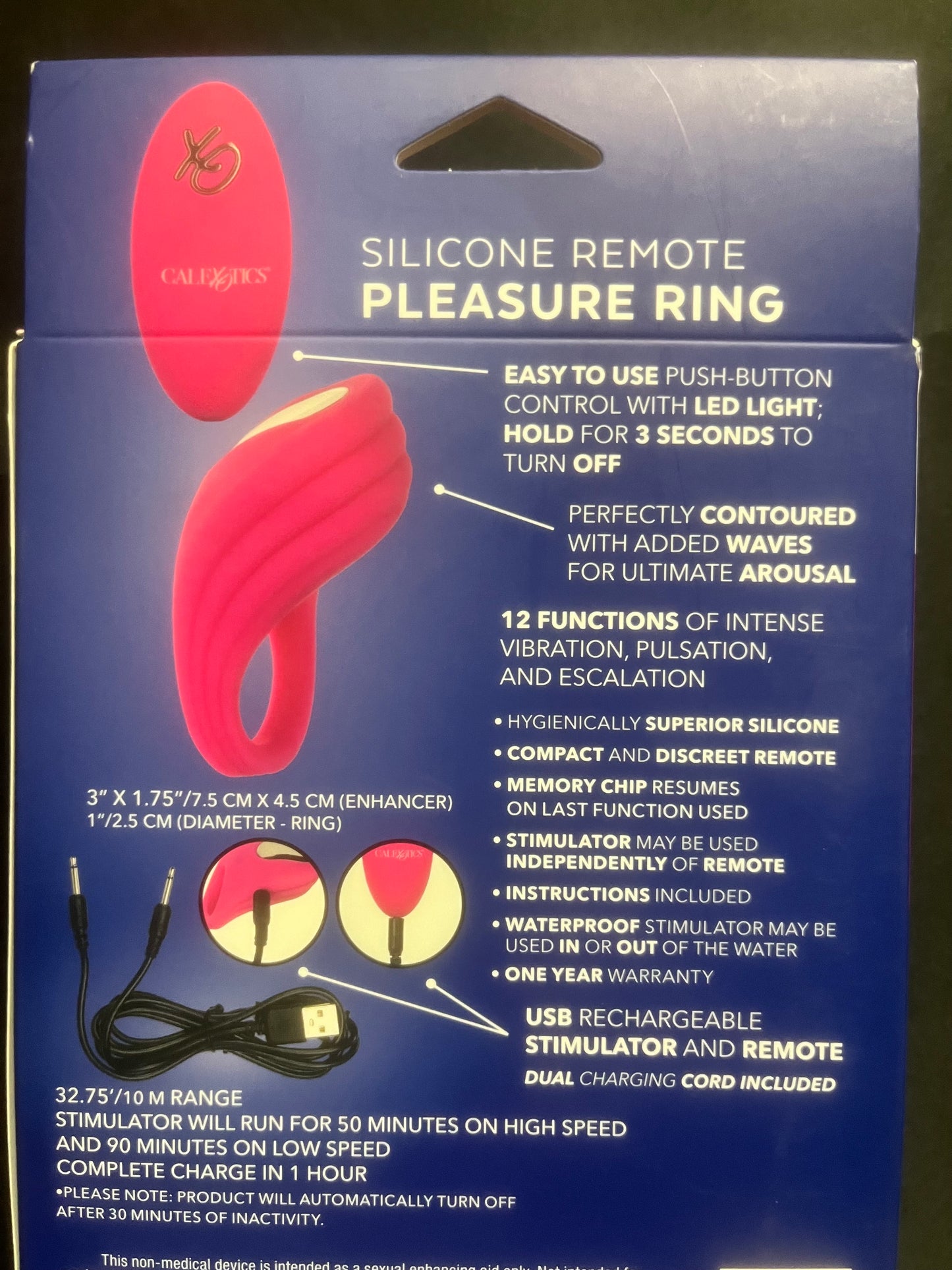 CalExotics Silicone Remote Vibrating Pleasure Ring