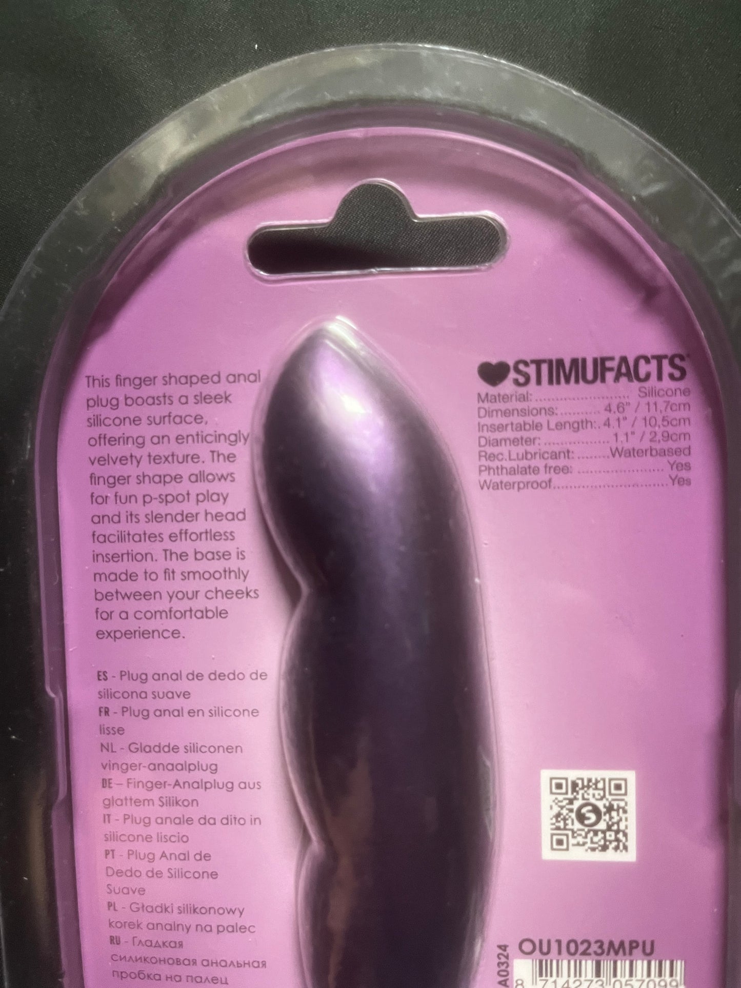 Ouch! Smooth Silicone Finger Butt Plug