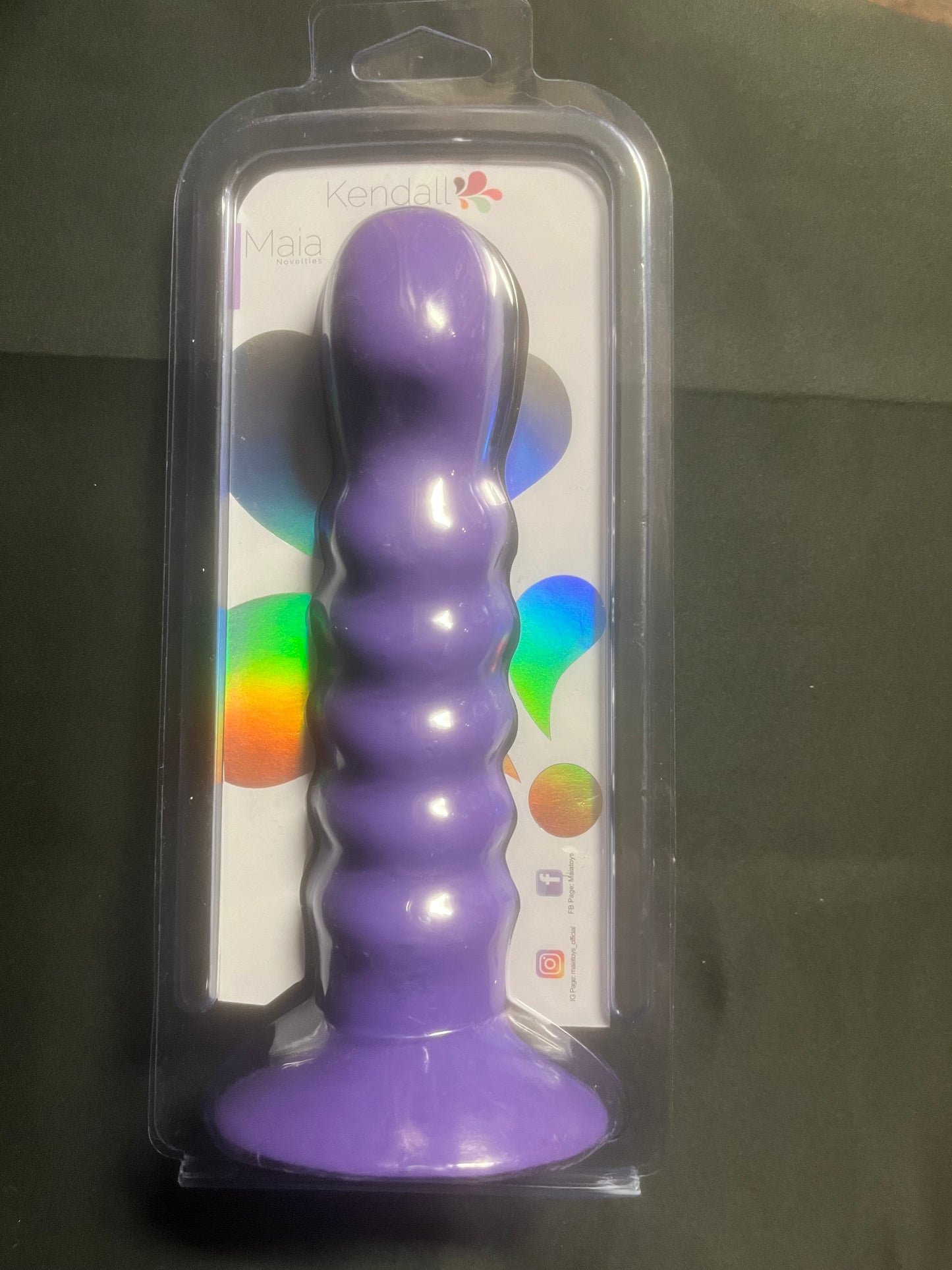 Maia Kendall Ribbed Silicone Dildo