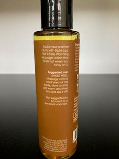 Sizzle Lips Edible Massage Gel 4.2oz/125ml in Salted Caramel