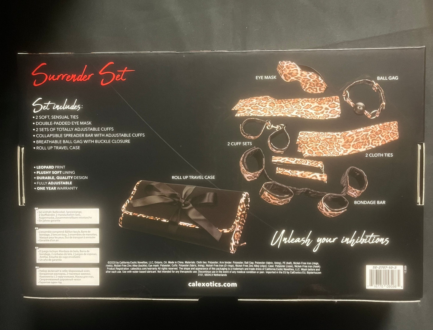 CalExotics Unleashed Surrender Leopard Bondage Set