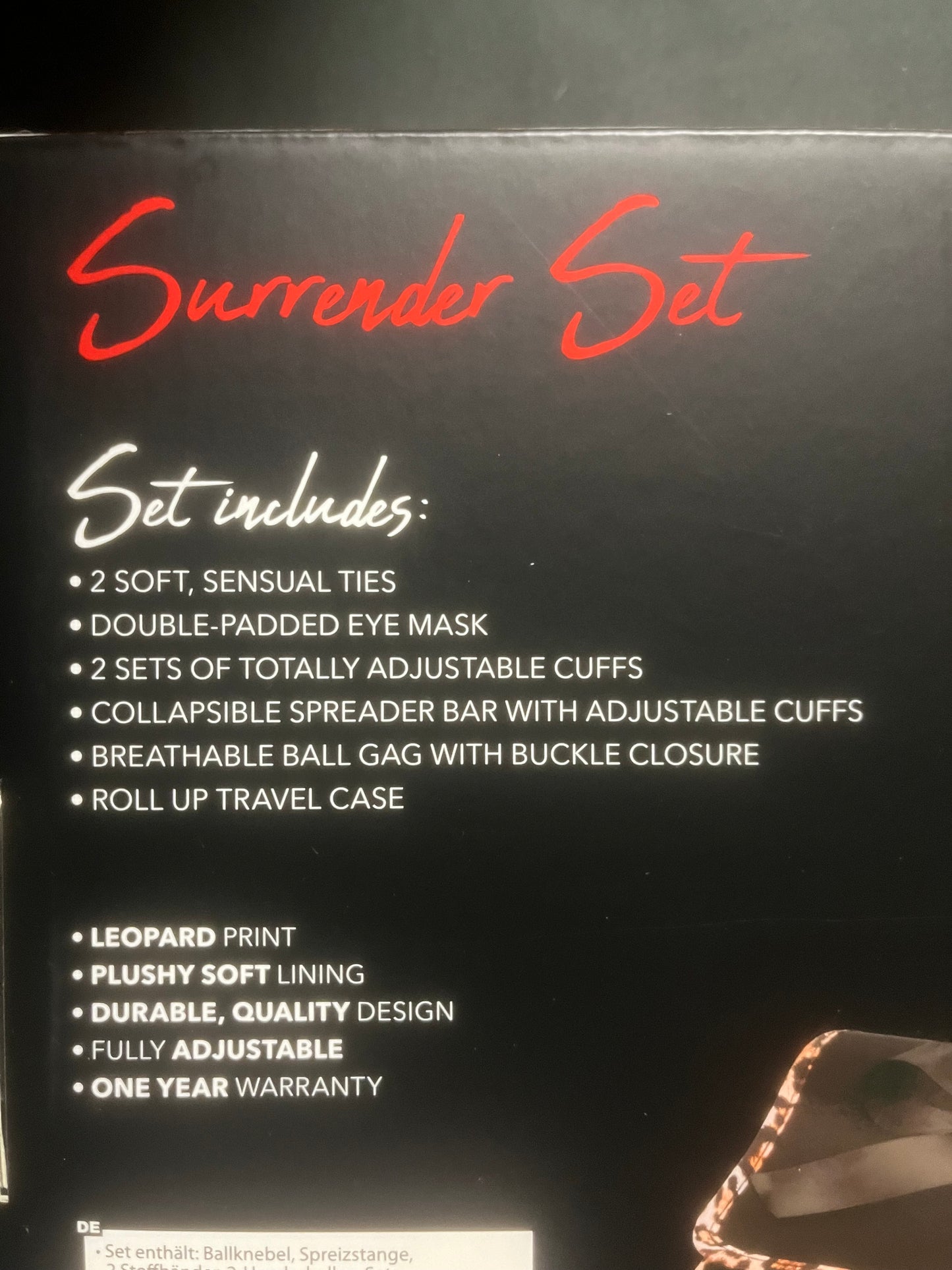 CalExotics Unleashed Surrender Leopard Bondage Set