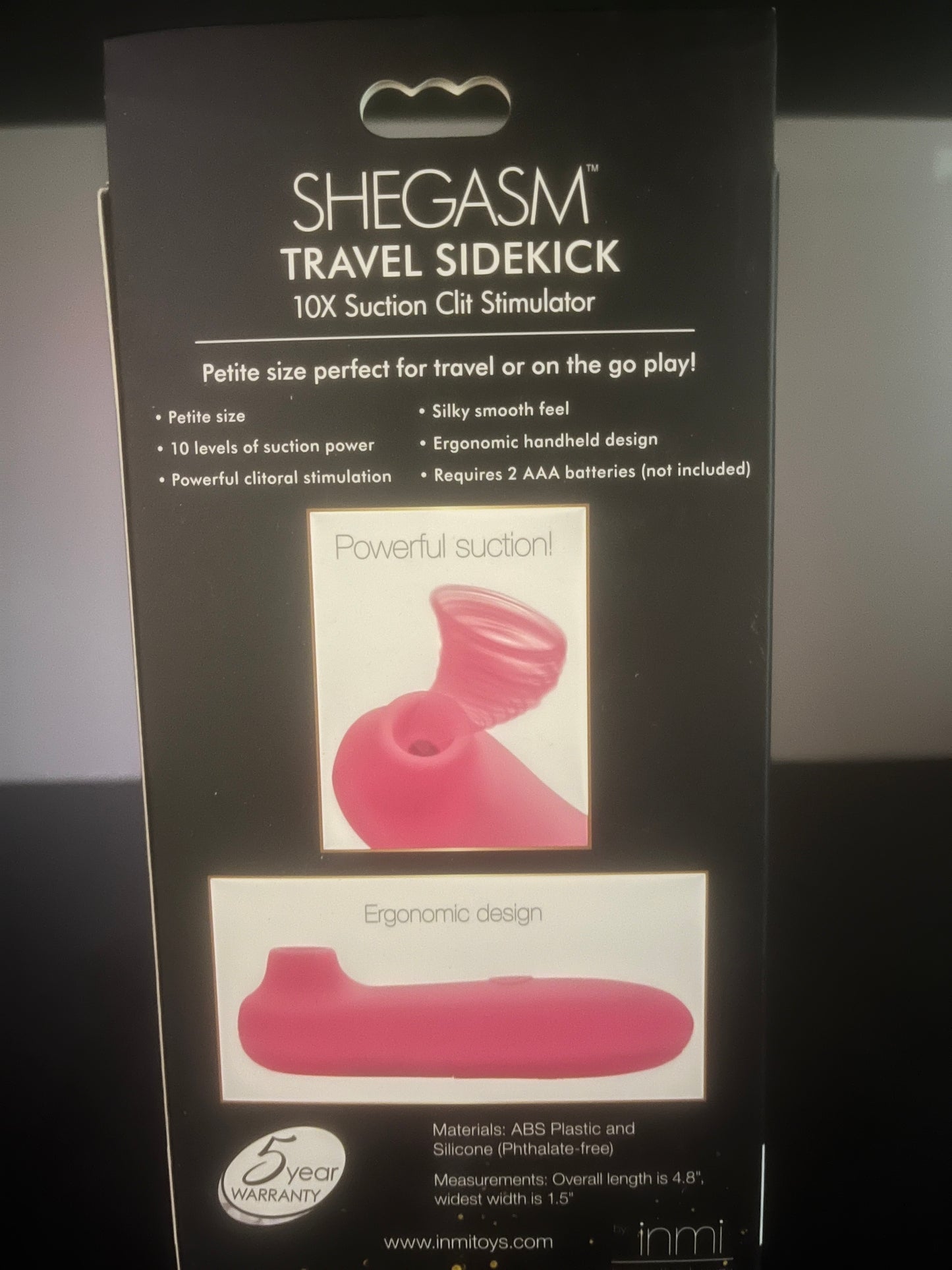 Shegasm Travel Sidekick 10X Suction Clit Stimulator