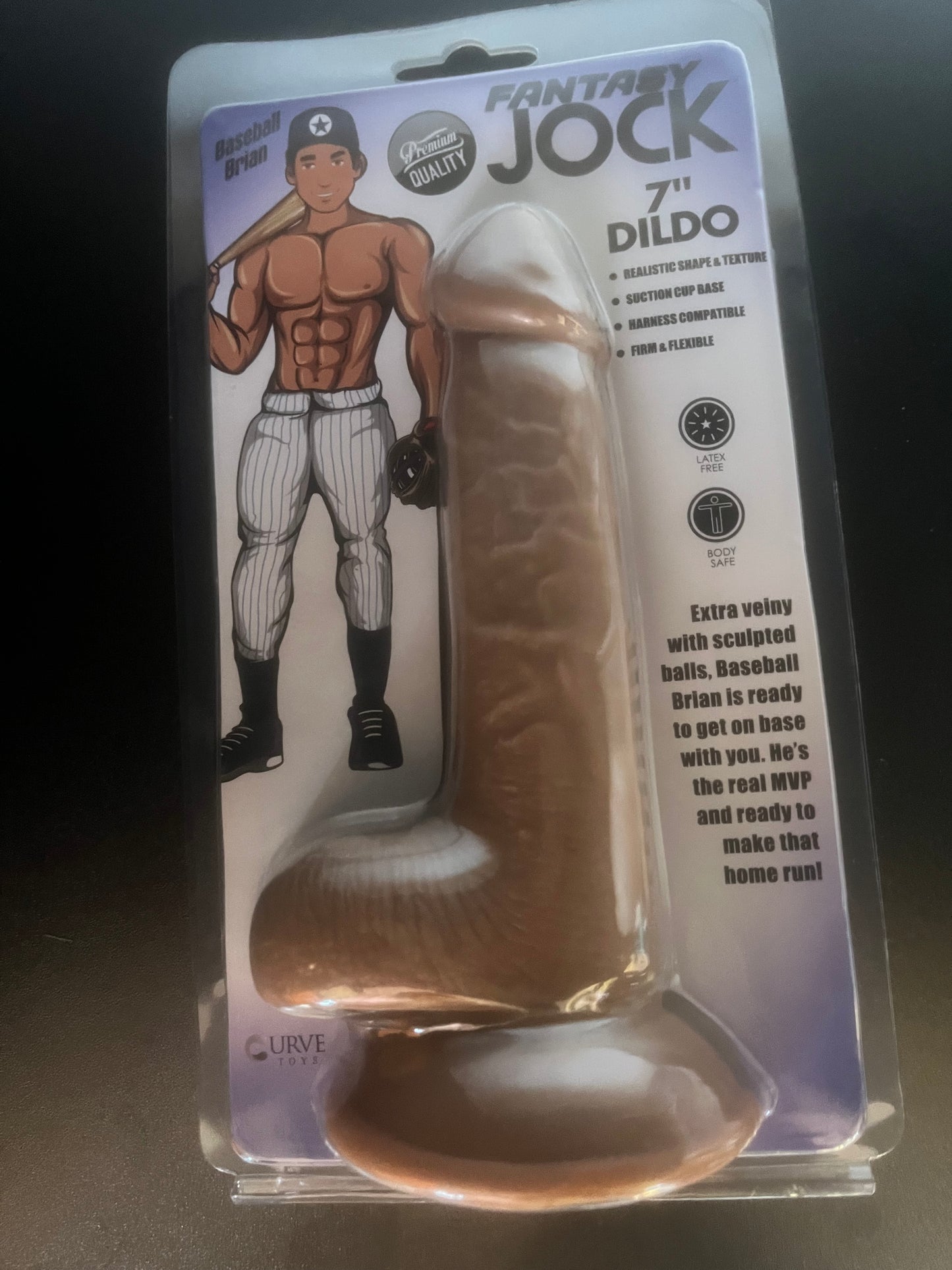 Fantasy Jock Baseball Brian 7 Inch Dildo