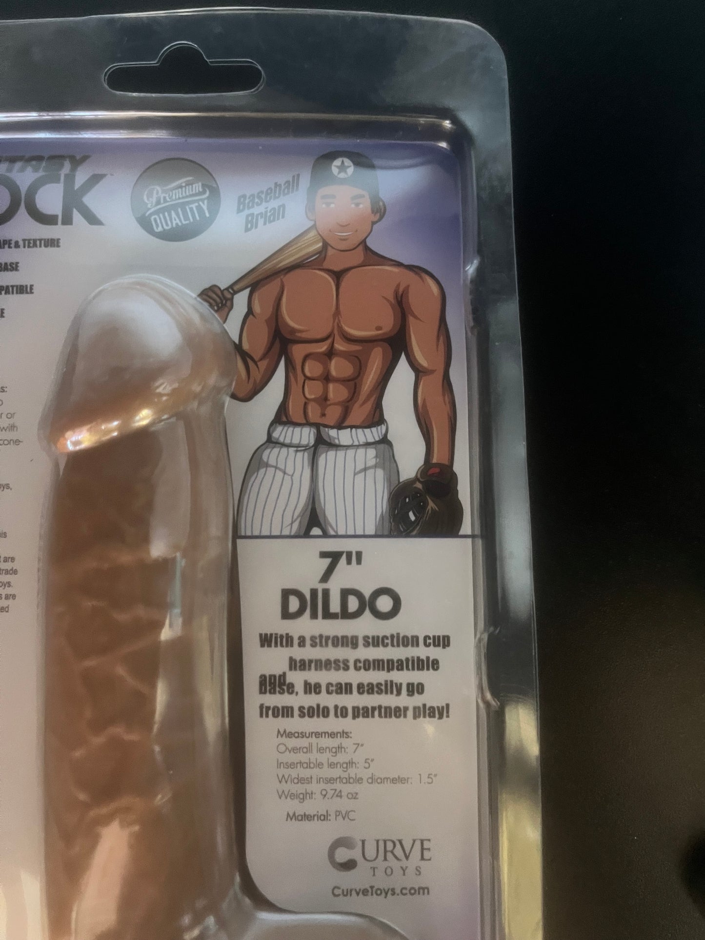 Fantasy Jock Baseball Brian 7 Inch Dildo