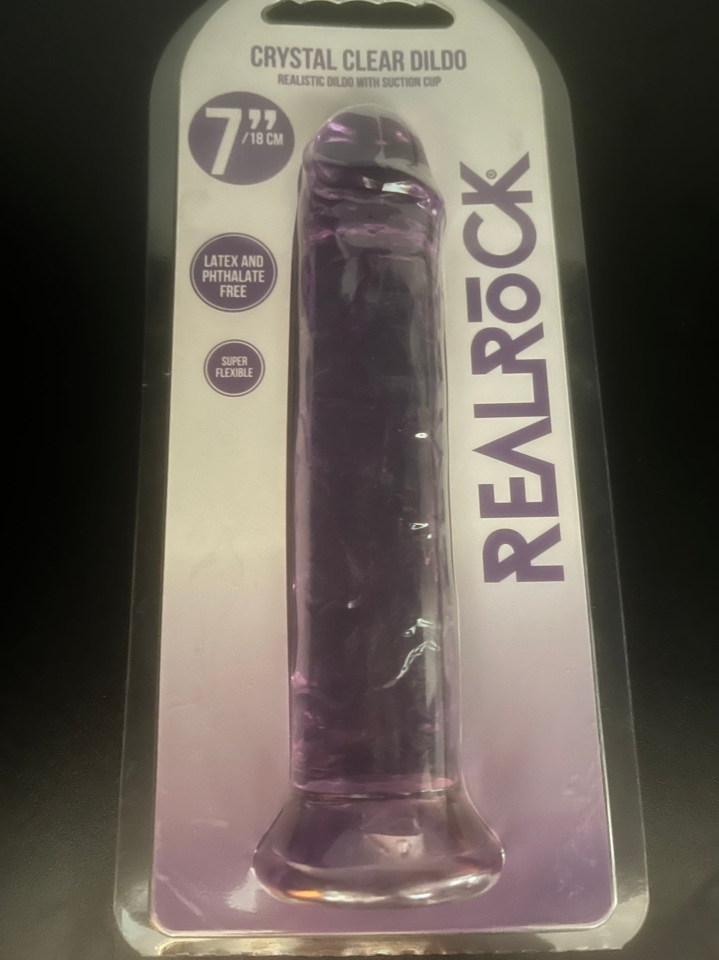 RealRock Crystal Clear Jelly 7 Inch Dildo