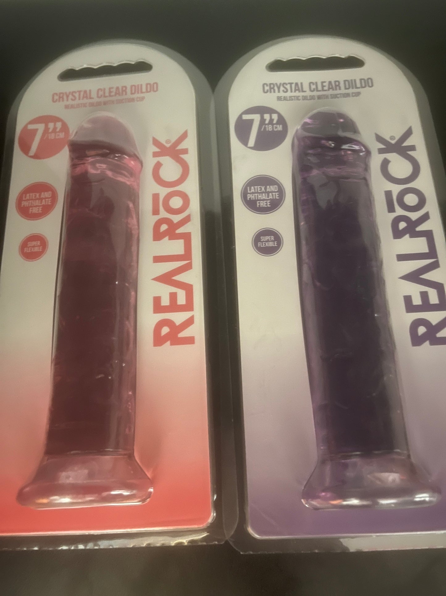 RealRock Crystal Clear Jelly 7 Inch Dildo