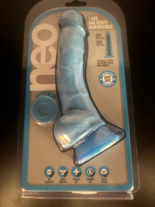 Neo 7.5 Inch Dual Density Cock with Balls