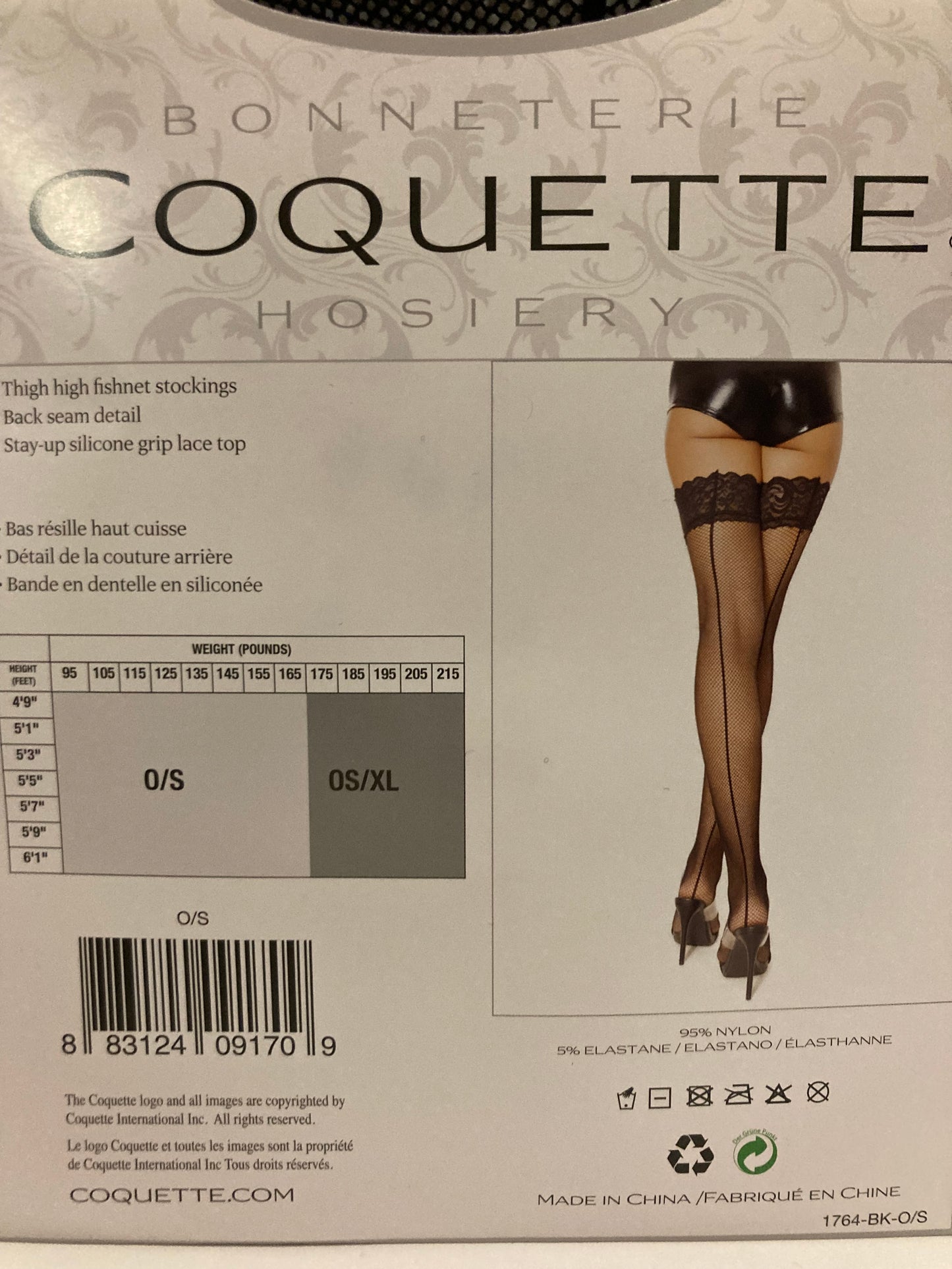 Coquette Cuban Heel Fishnet Thigh High 1764 OS