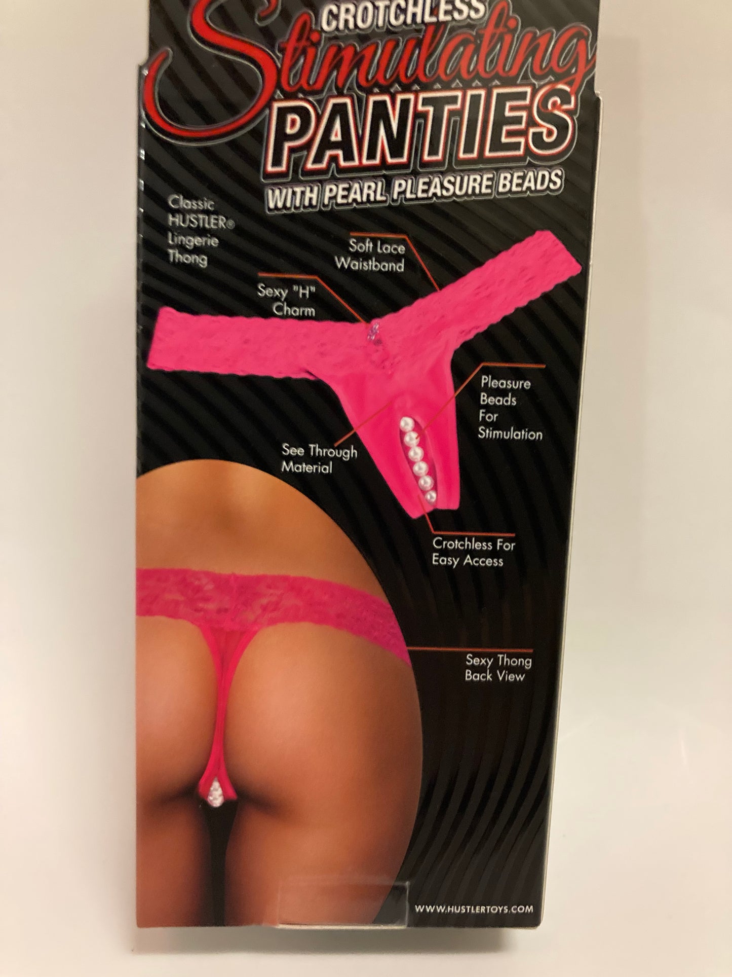 Stimulating Panties with Pearl Pleasure Beads Pink in S/M