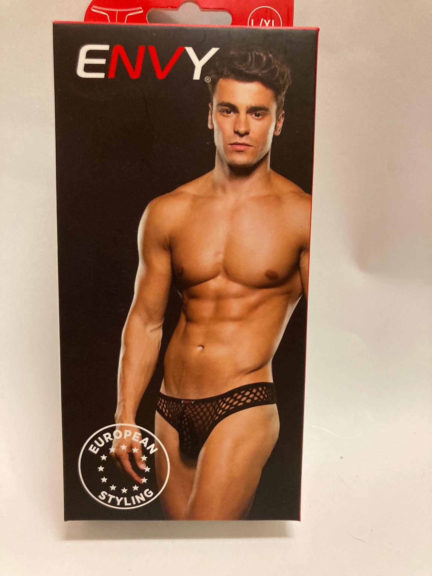 Envy E087-Black Fishnet Thong
