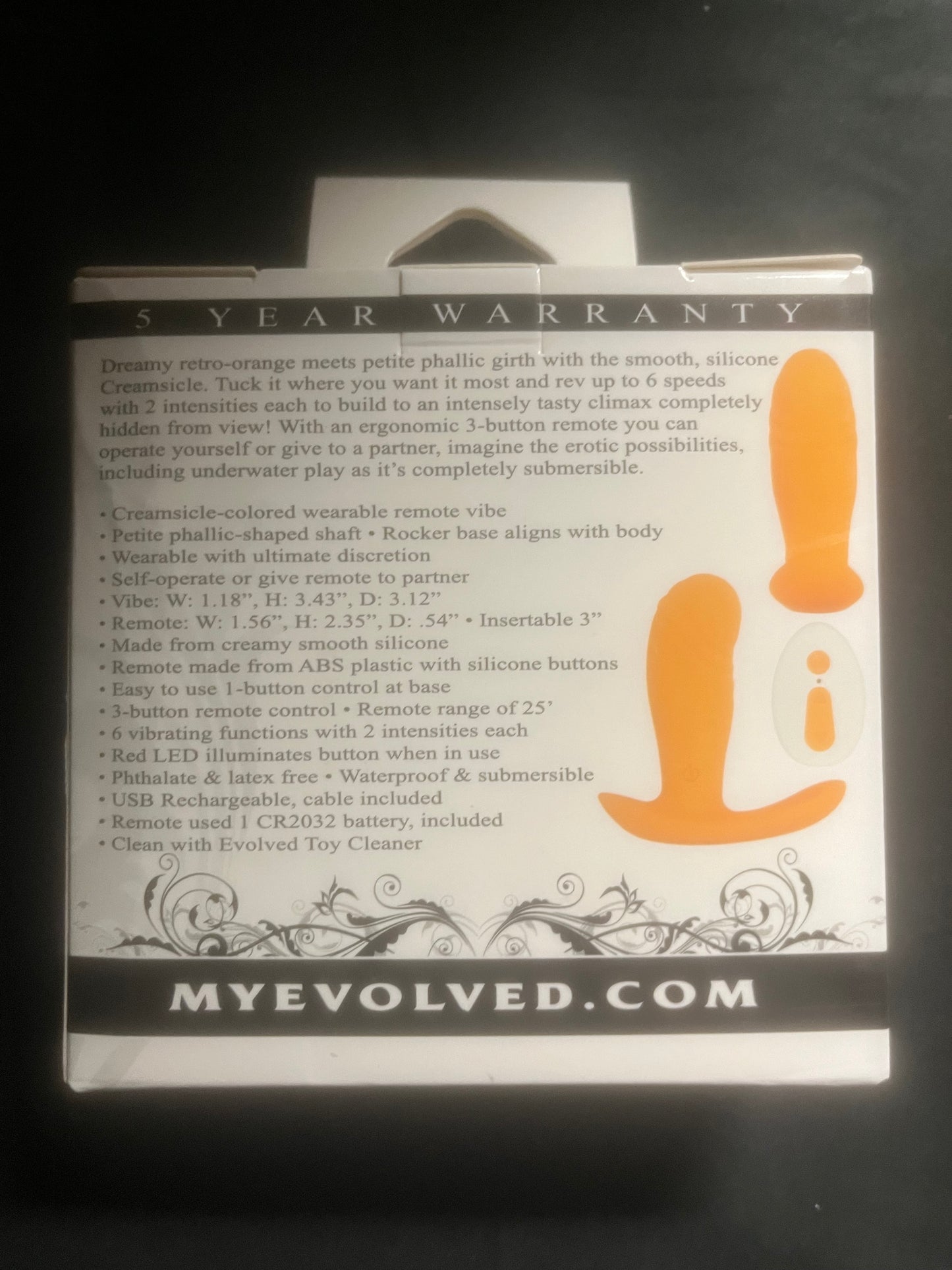 Evolved Novelties Creamsicle Wearable Remote Vibe