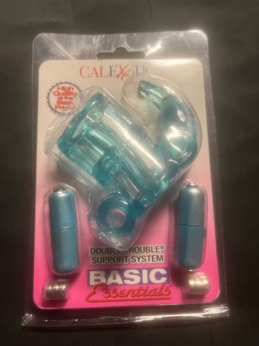 Double Trouble Vibrating Support System in Blue