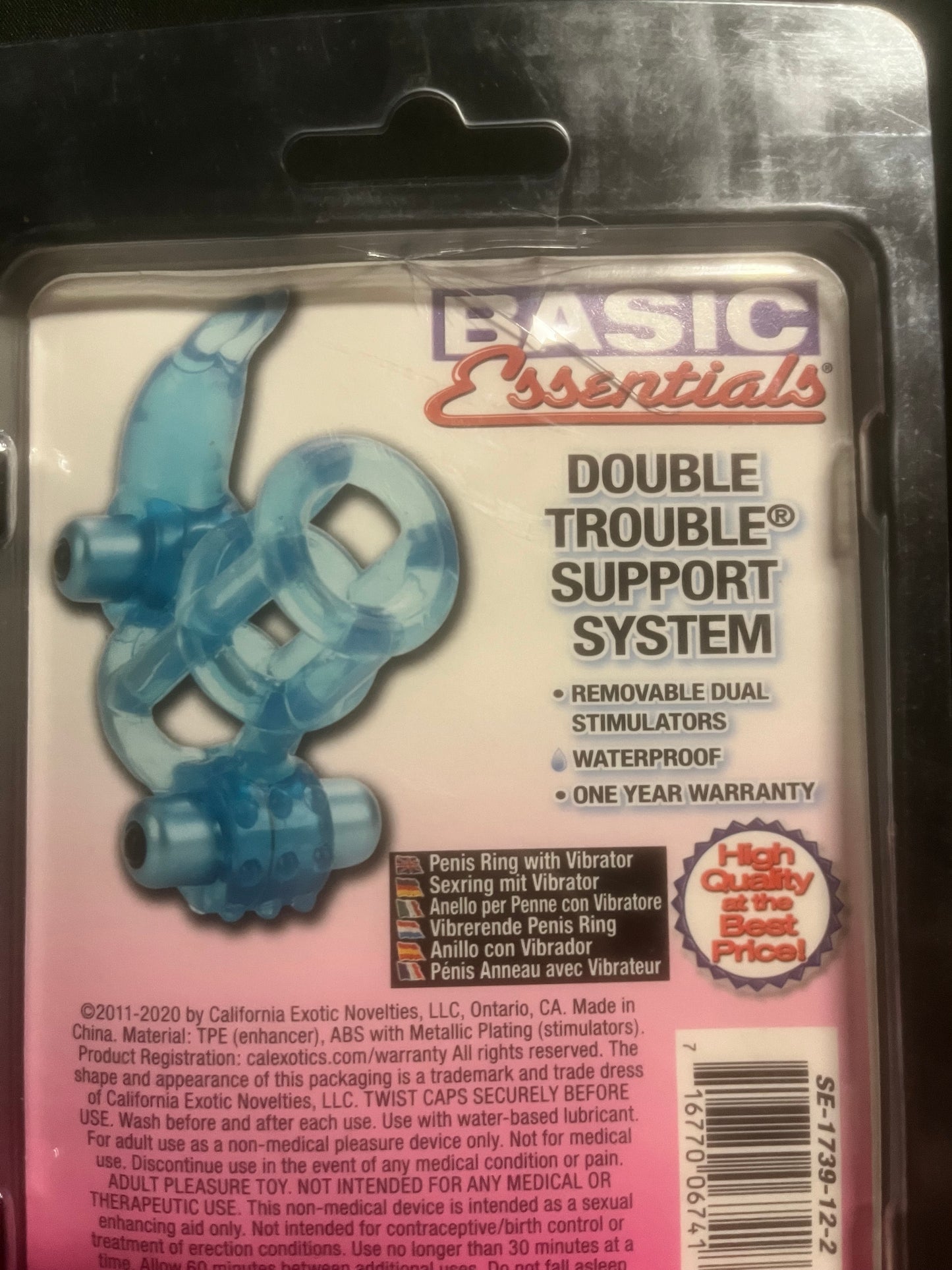 Double Trouble Vibrating Support System in Blue