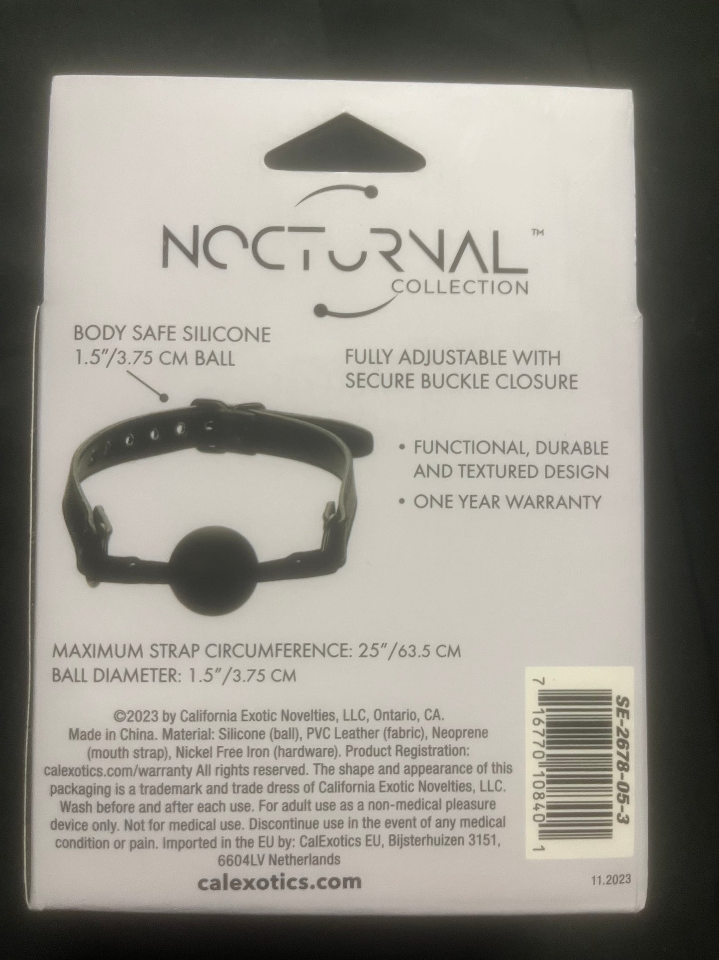 CalExotics Nocturnal Collection Ball Gag