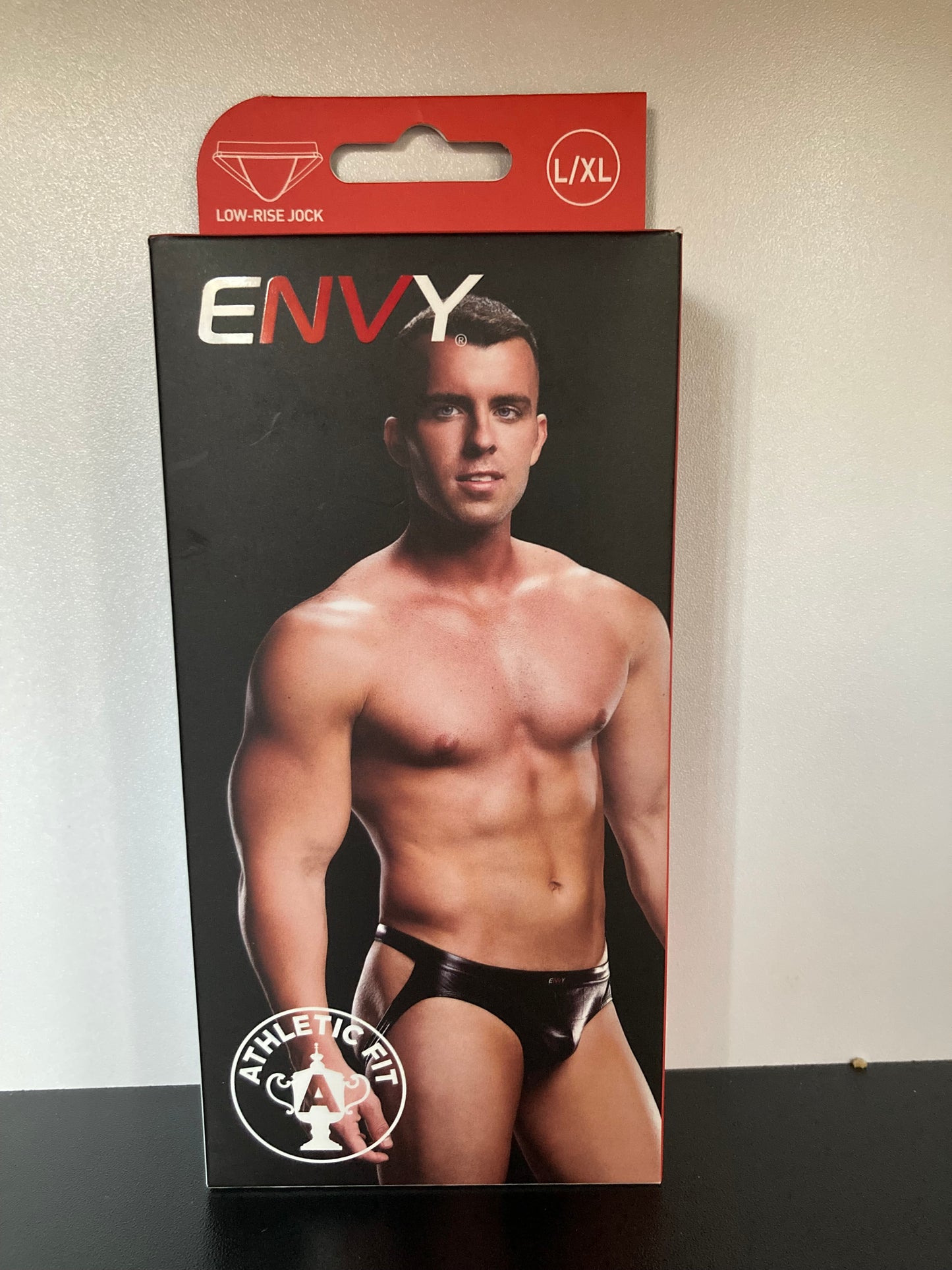 ENVY Low Rise Cheeky Wet Look Jock E070