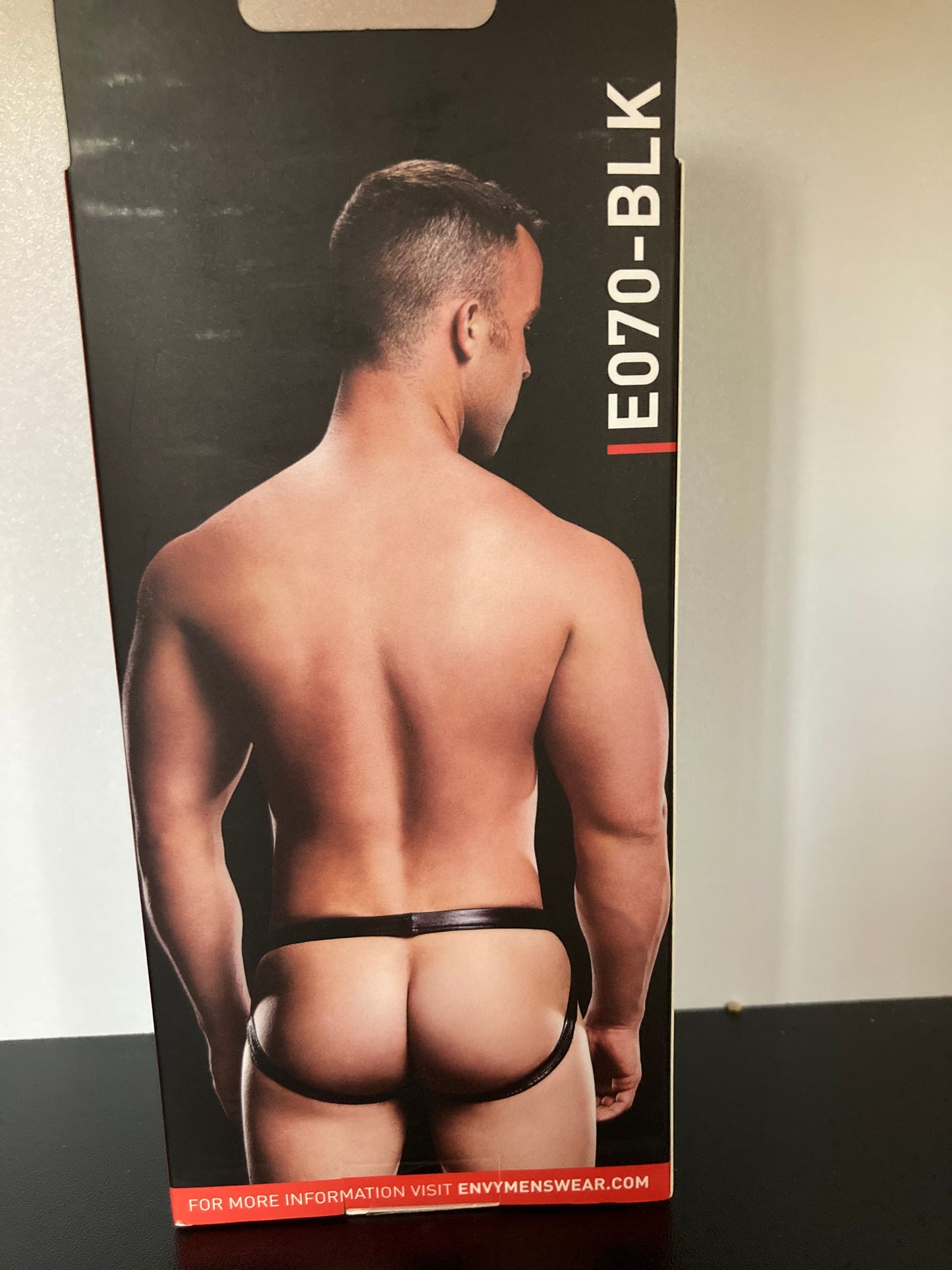ENVY Low Rise Cheeky Wet Look Jock E070
