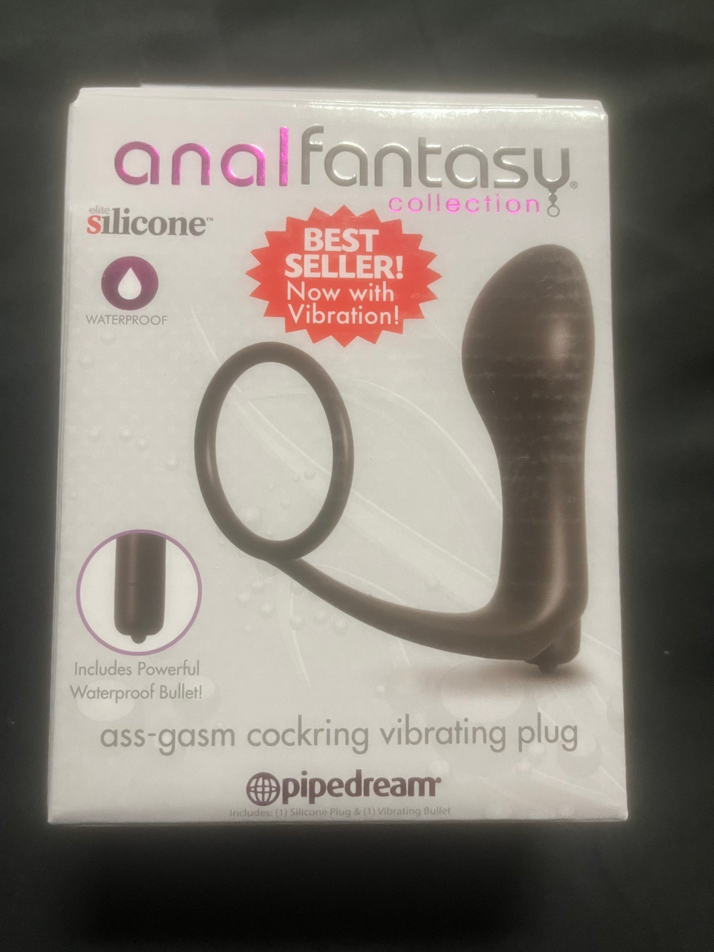 Ass-Gasm Vibrating Cock Ring Plug