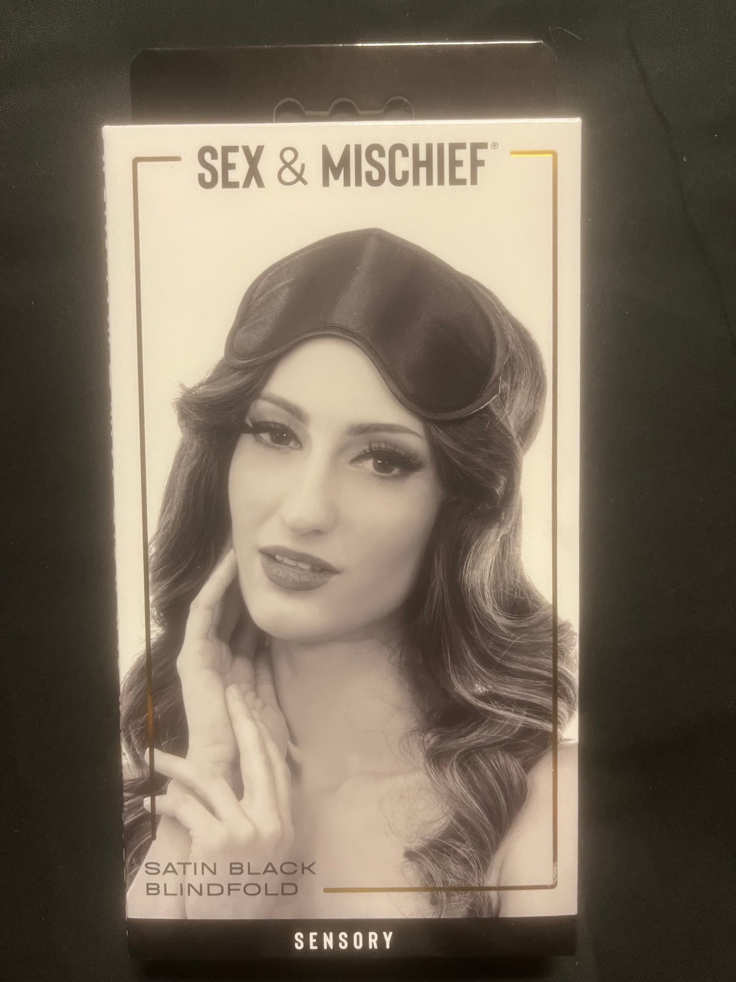 Sex & Mischief Satin Blindfold in Black