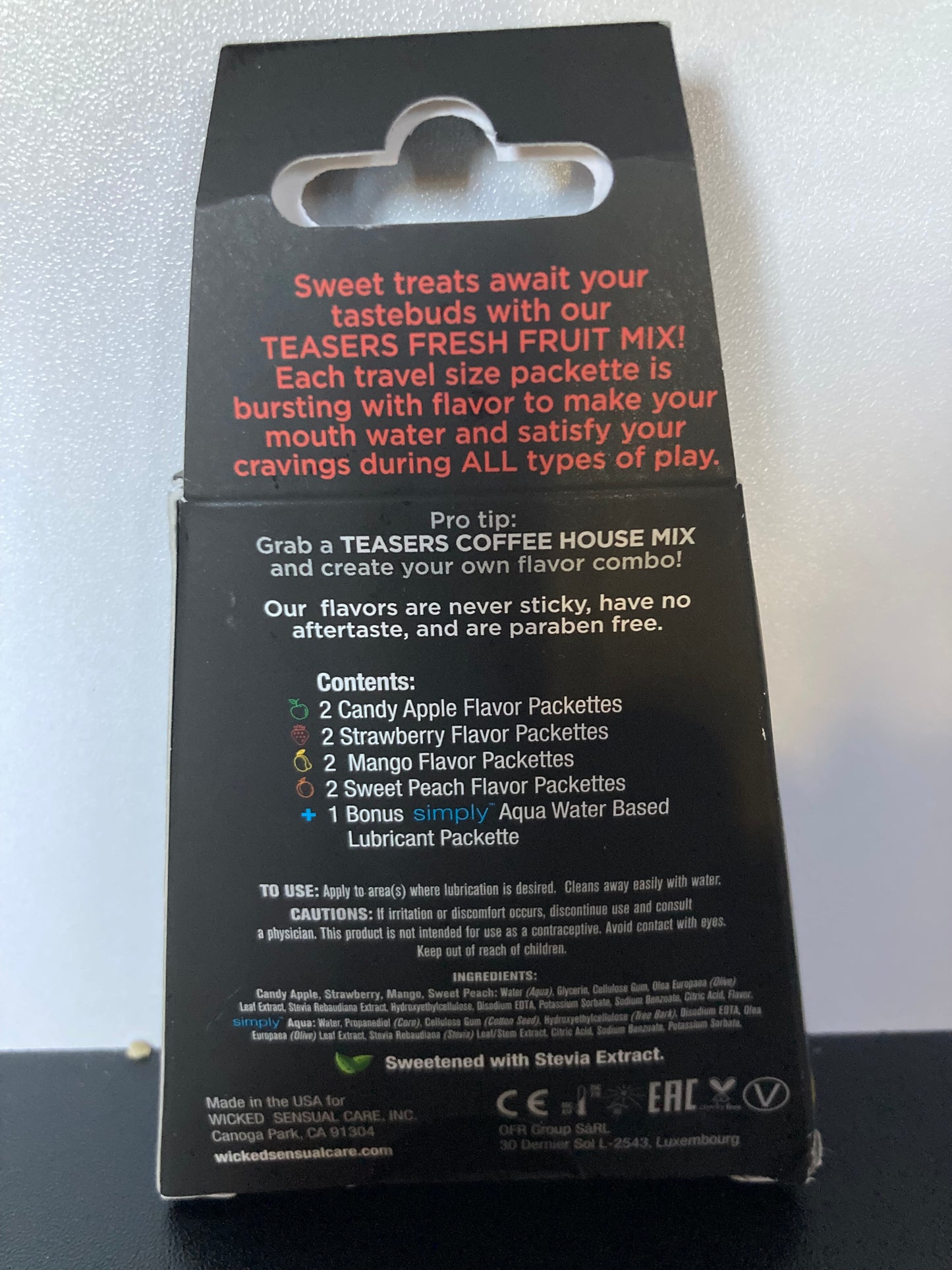 Teasers Fresh Fruit Lube Sampler