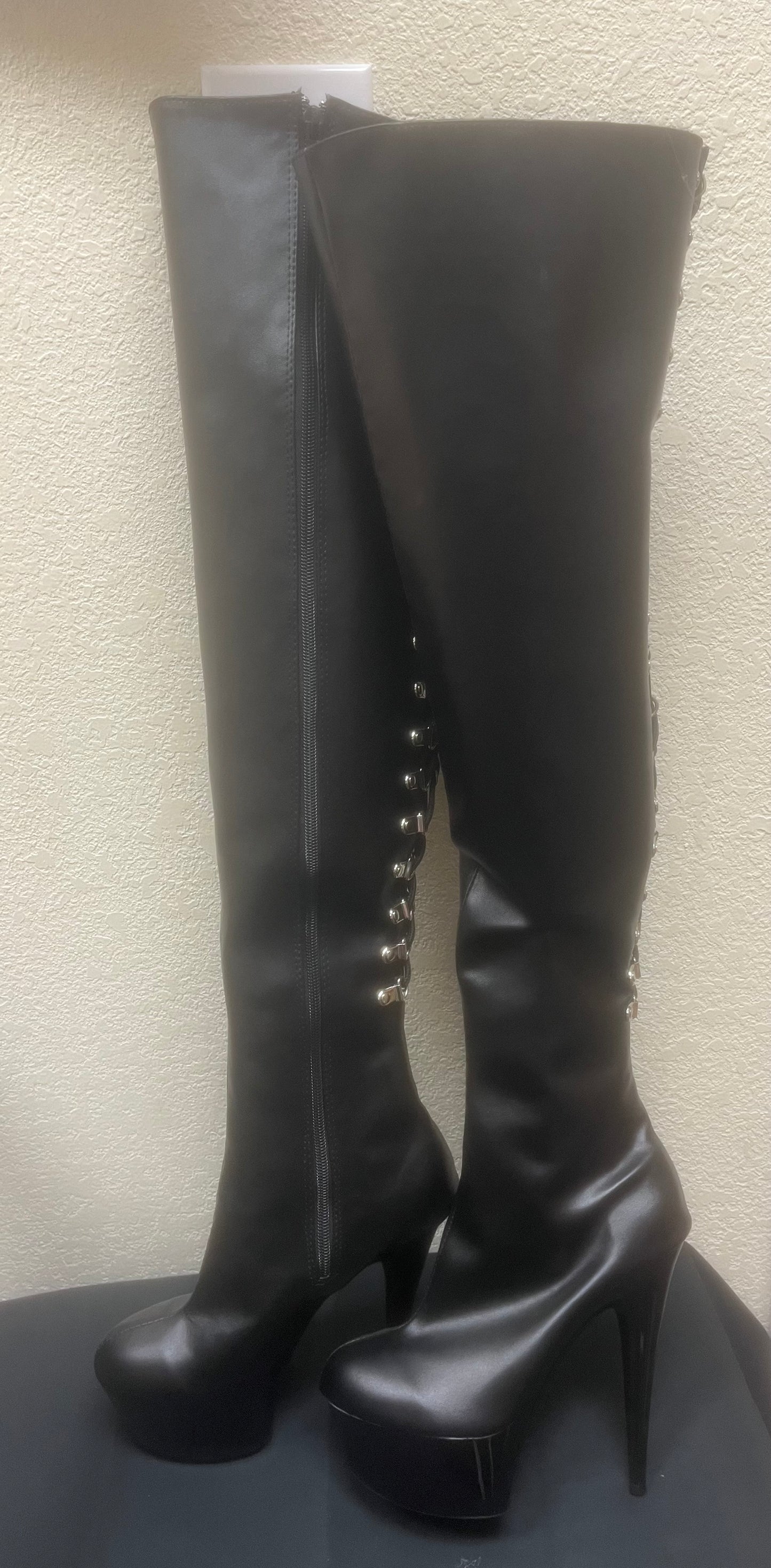 Thigh High Lace up Heels