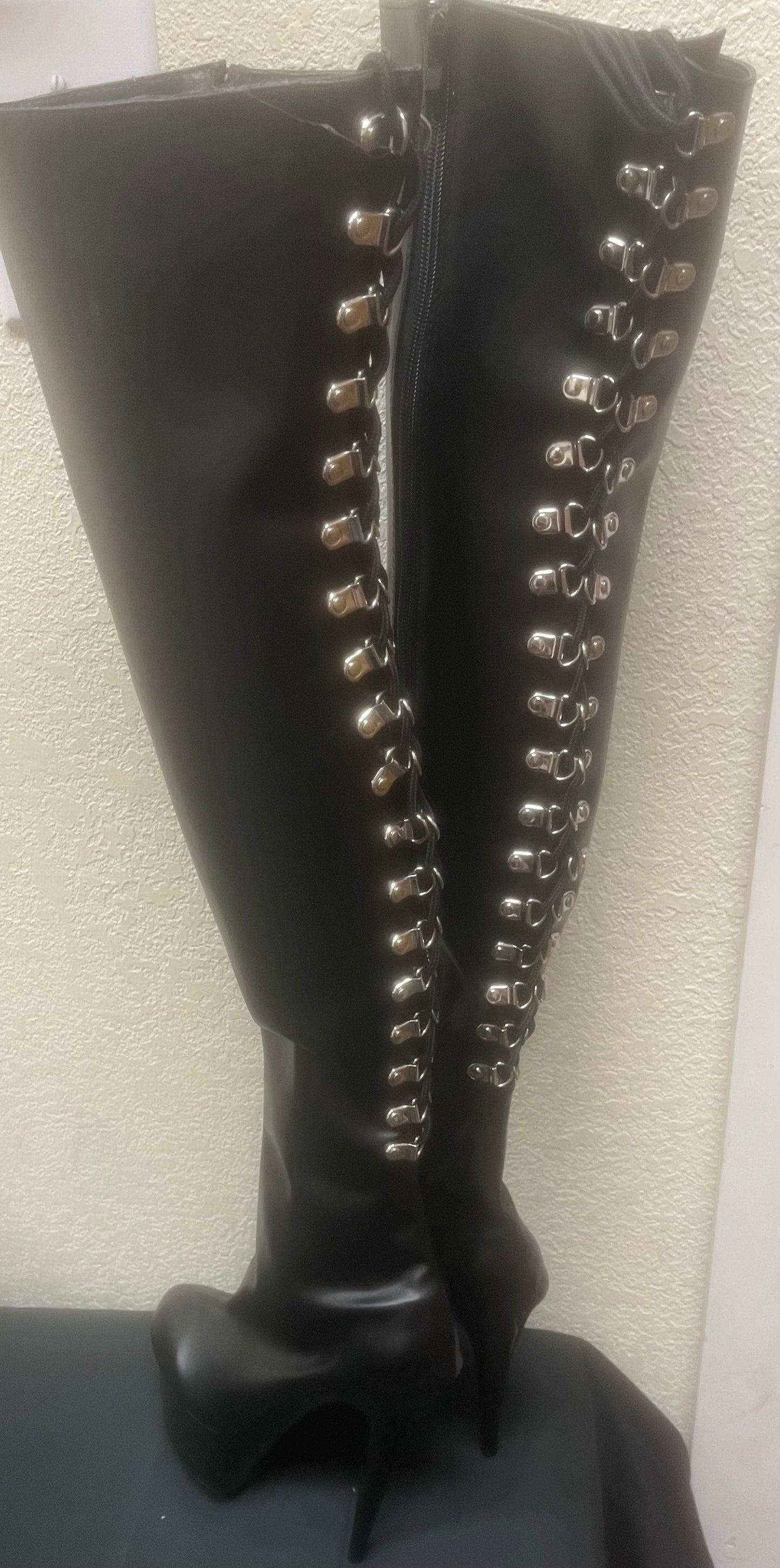 Thigh High Lace up Heels