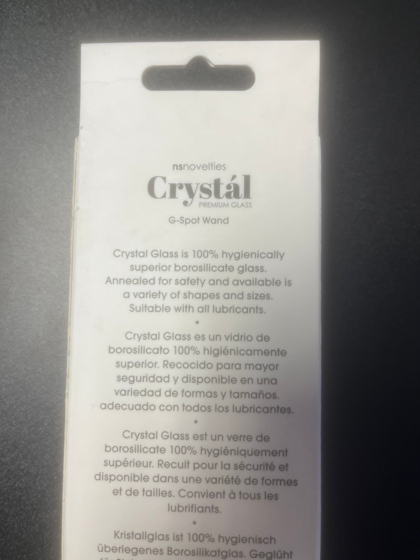 NS Novelties Crystal Premium Glass G-Spot Wand in Clear